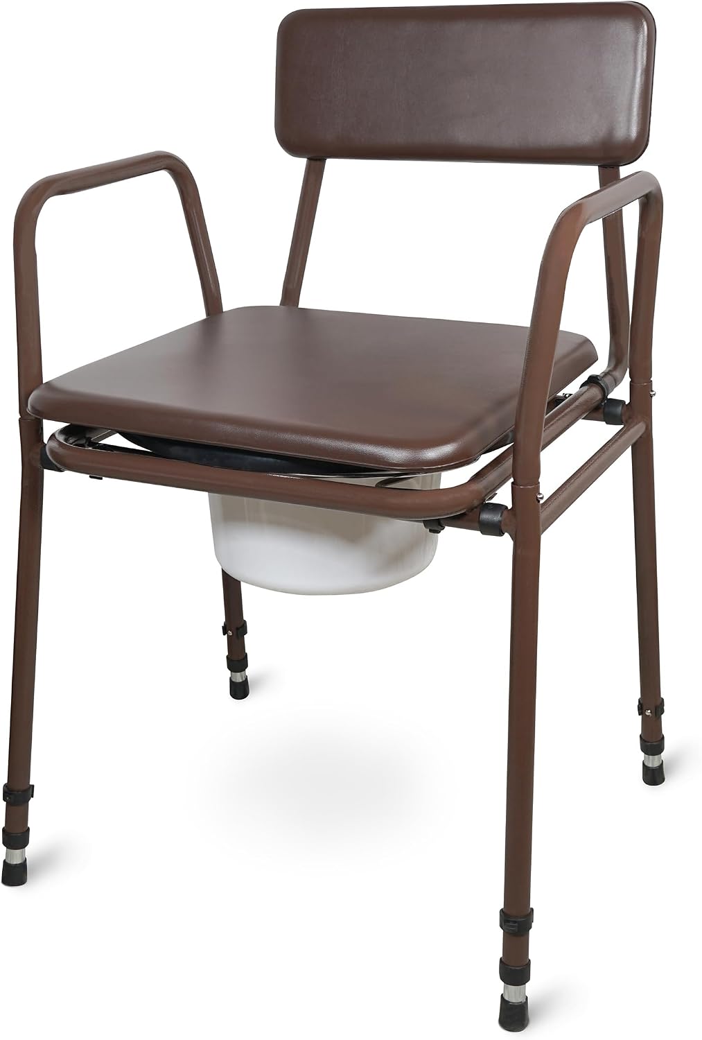 Aidapt Height Adjustable Stacking Commode Chair With Padded Seat - VR161