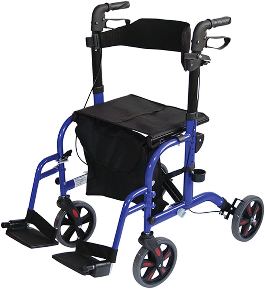 Duo Deluxe Rollator and Transit Chair in One