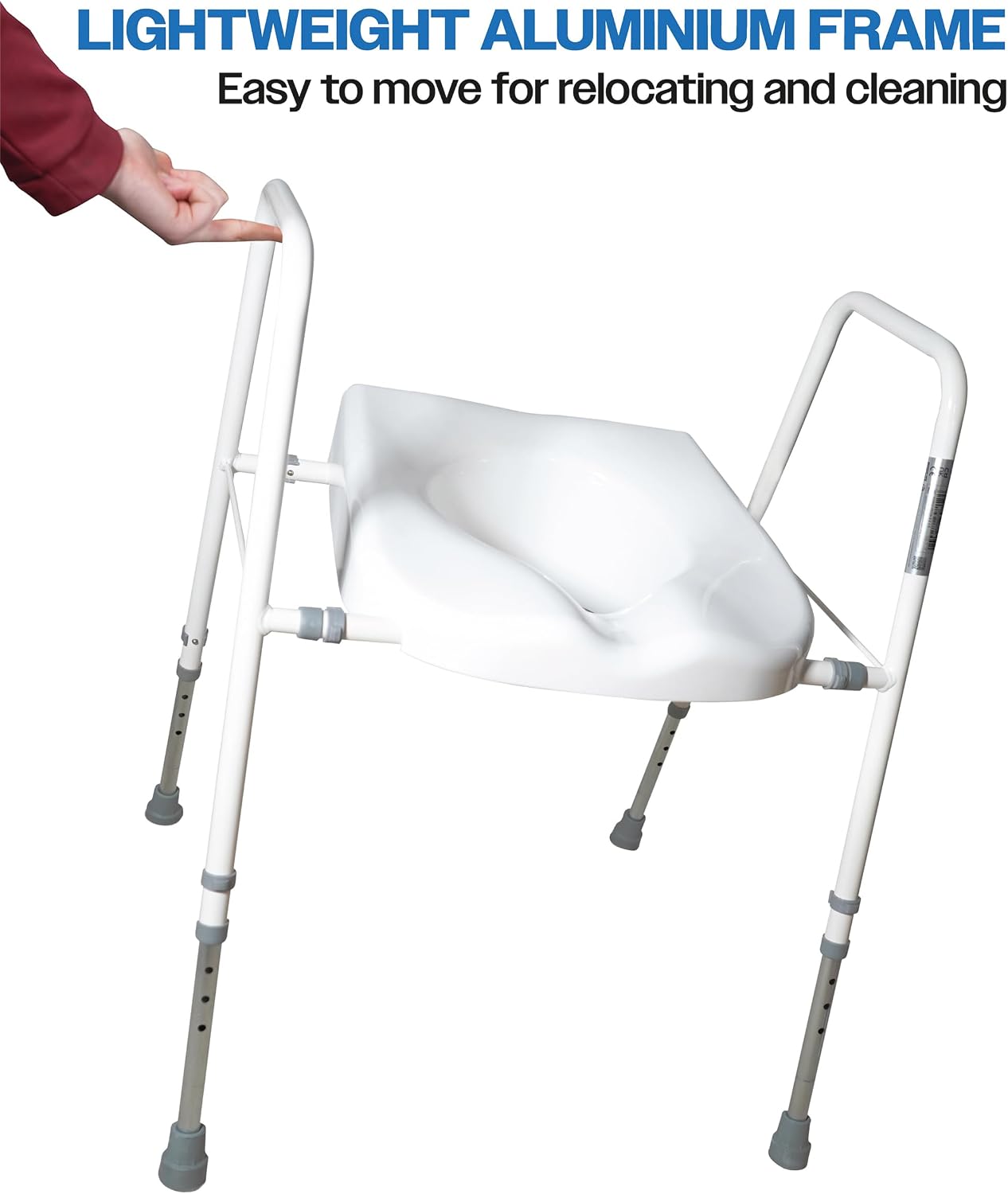 Aidapt Raised Toilet Seat & Frame Height and Width Adjustable - VR220X