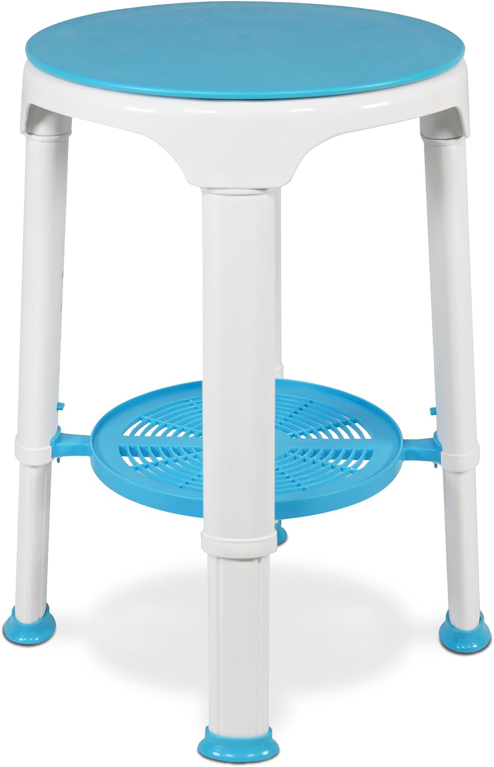 Shower Stool with Swivel Seat and Shelf - VB511RT