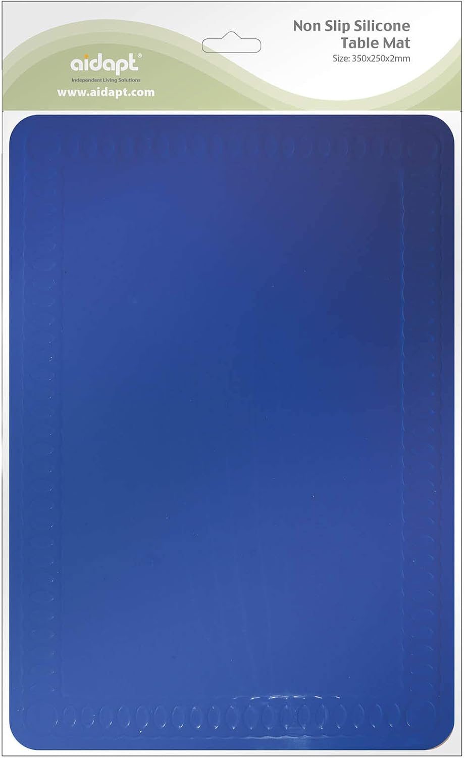 Aidapt Blue Anti-Slip Heat Resistant Silicone Table Mat 350 x 250mm - VM985ABB