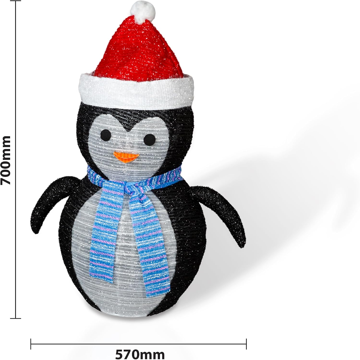 St Helens Home & Garden Xmas Haus 70cm Christmas Penguin with 45 LED Lights - GH9048