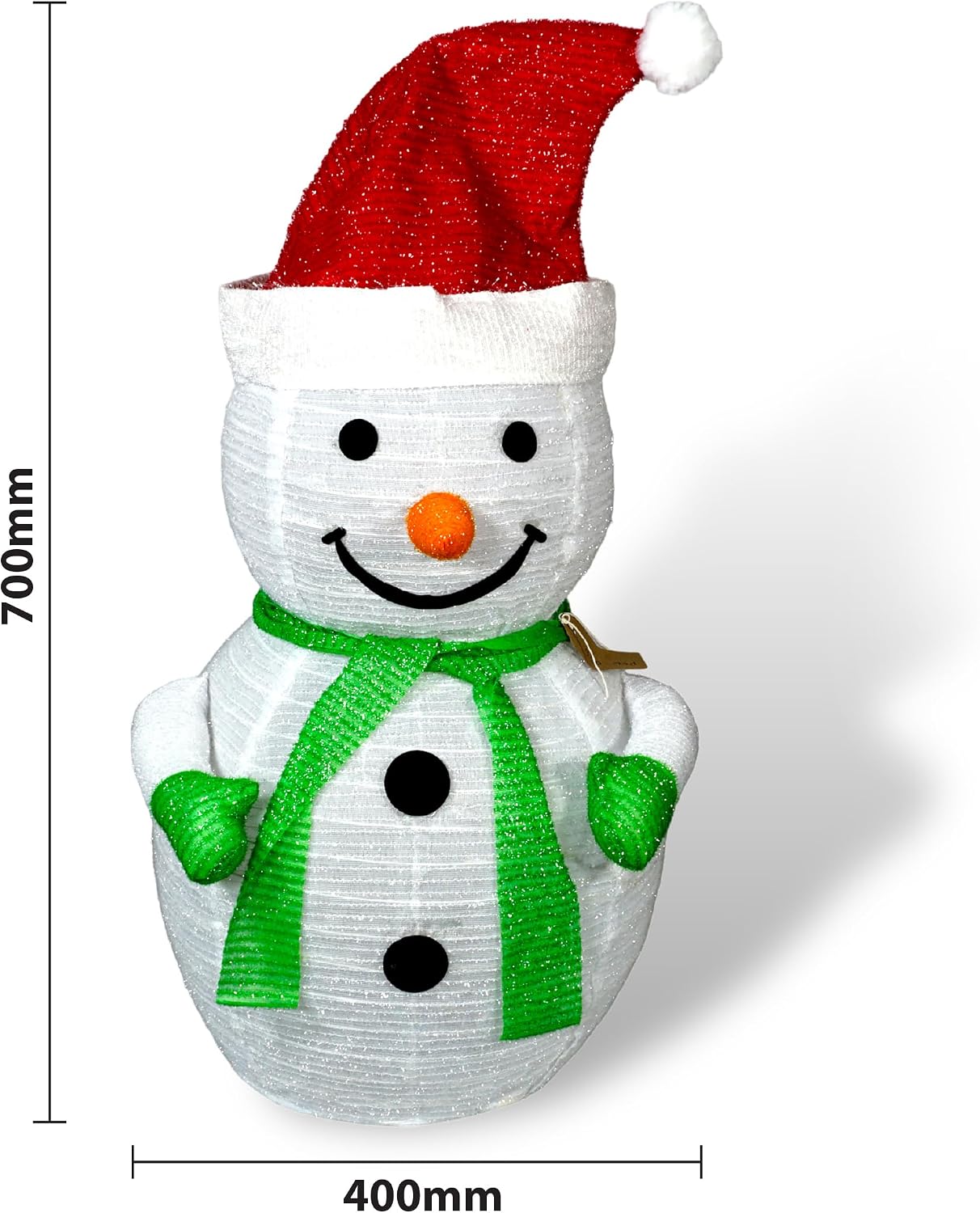 Electrovision Xmas Haus 70cm Collapsible Christmas Snowman with 45 LED Lights - GH9046