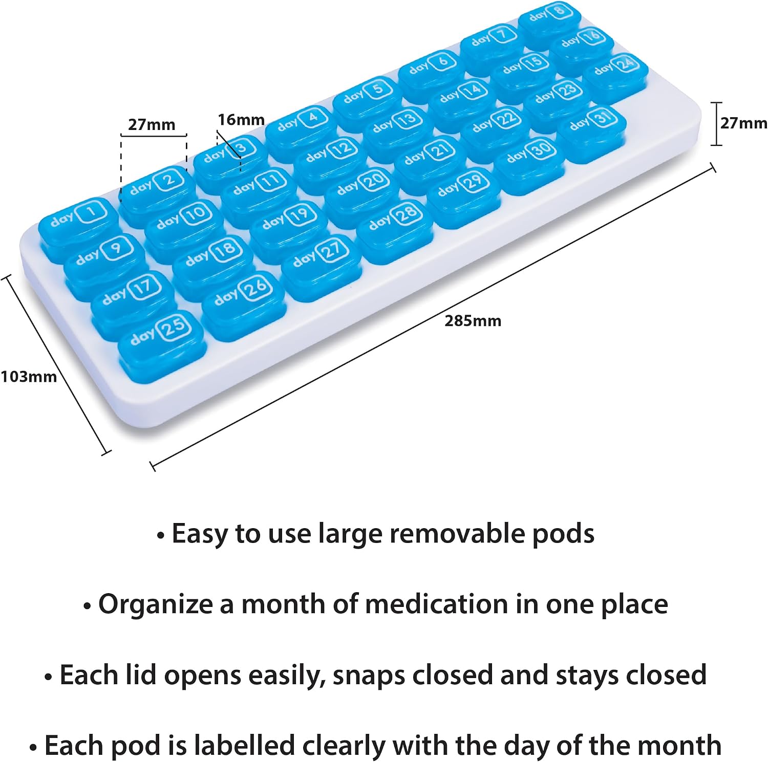 31 Day Pill Organiser - VM931AF