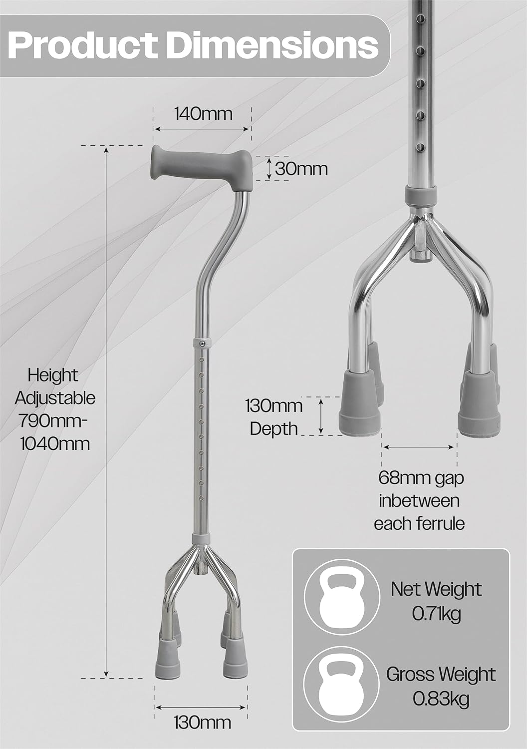 Small Base Quad Cane - VP159AA