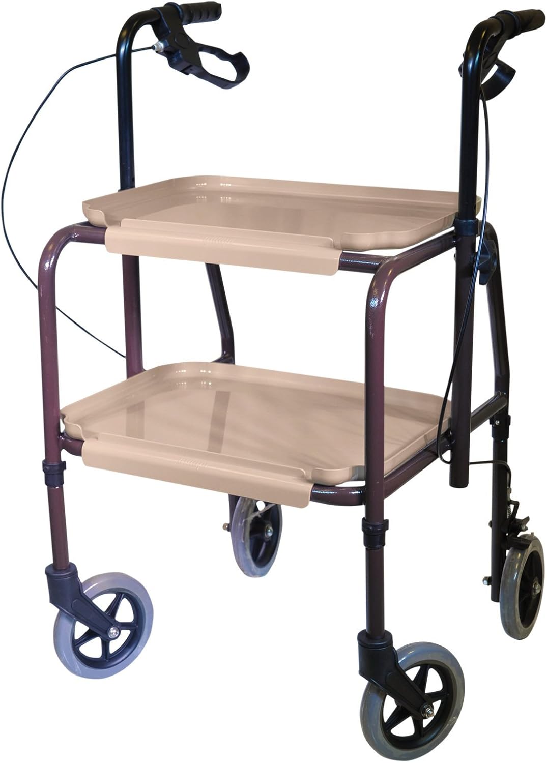 Height Adjustable Kitchen Strolley Trolley with Brakes - VG798WB