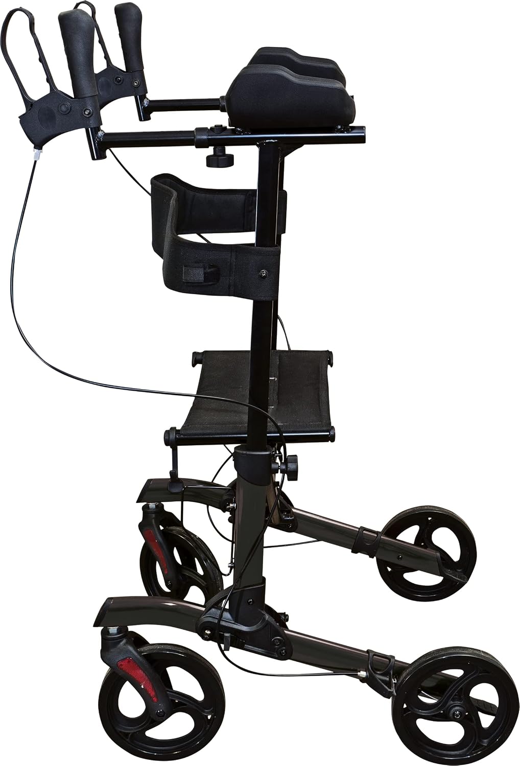 Aidapt Black Forearm Folding Lightweight 4 Wheeled Rollator With Seat - VP187F