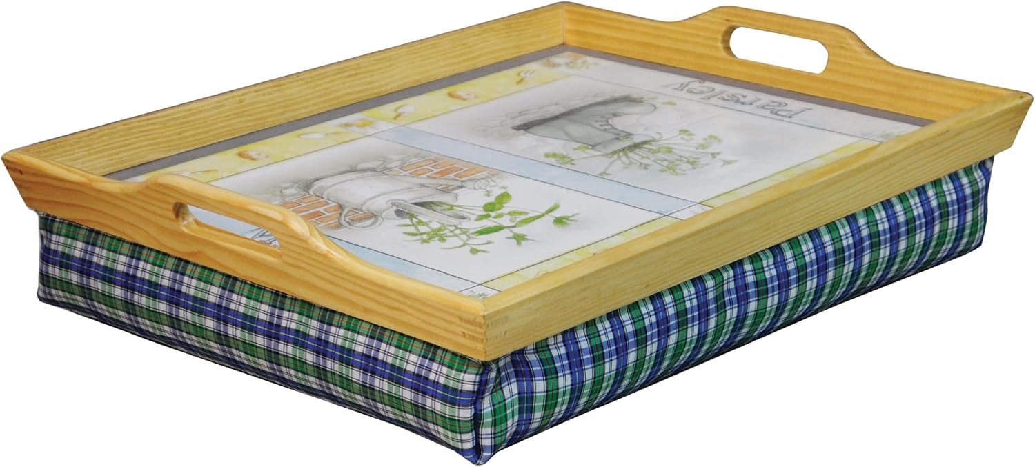 Wooden Lap Tray with Cushion