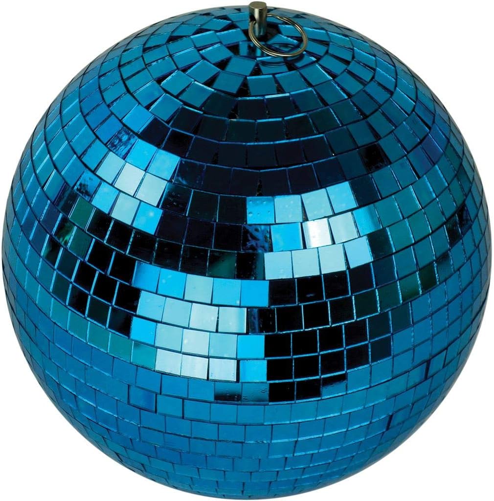 Blue Mirror Ball 8 Inch Disco Party Decoration - G007JD