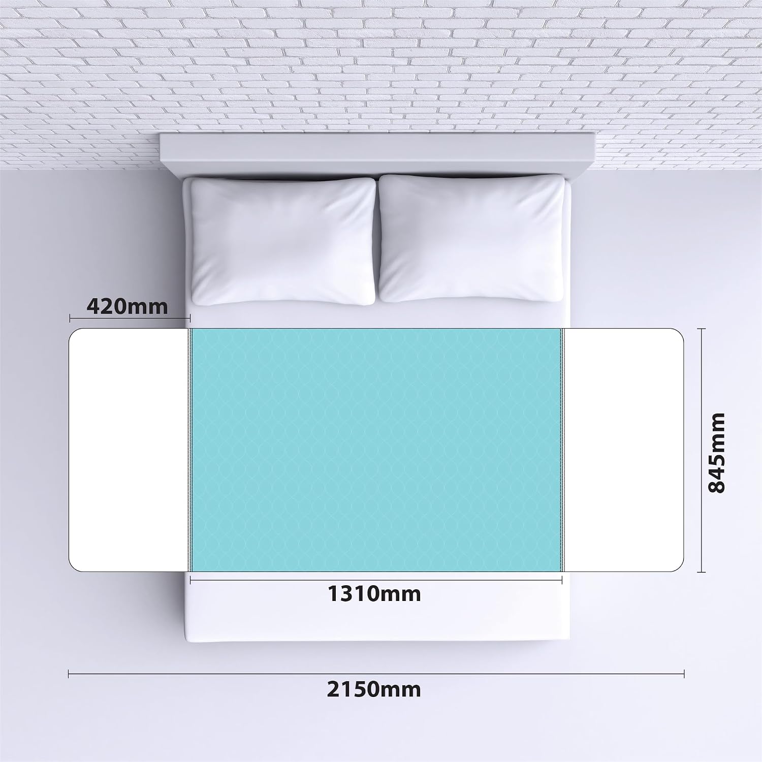 Washable Incontinence Bed Pads - Pack of 2 with Tuck Flaps