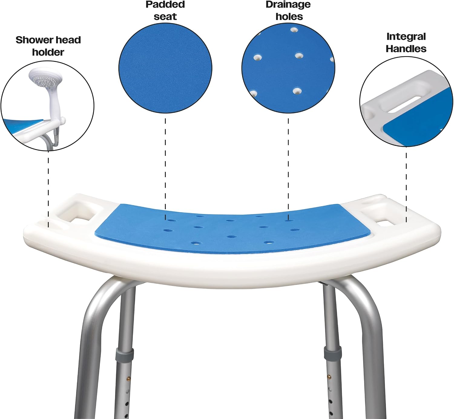 Shower Stool with Seat Padding - VB540BP