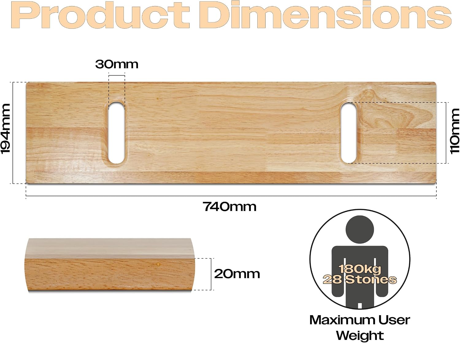 Wooden Patient Transfer Board - VM935B