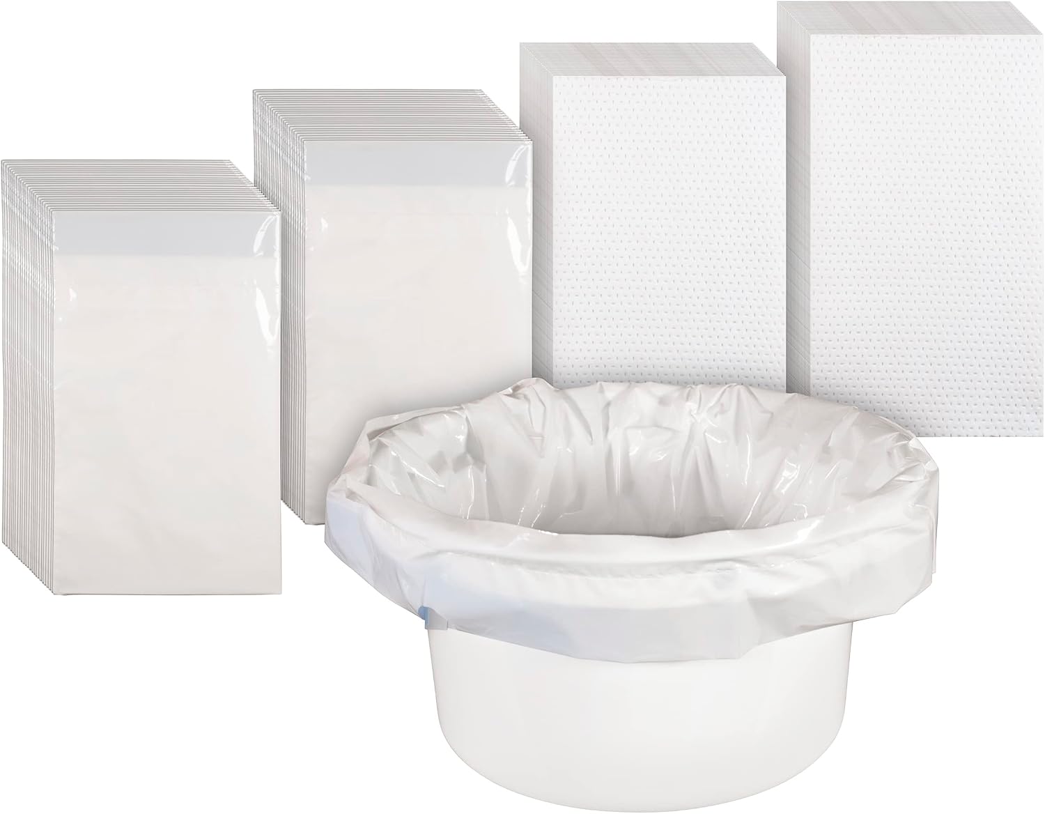 Commode Liners with Absorbent Pads Box of 50 - VS216CL