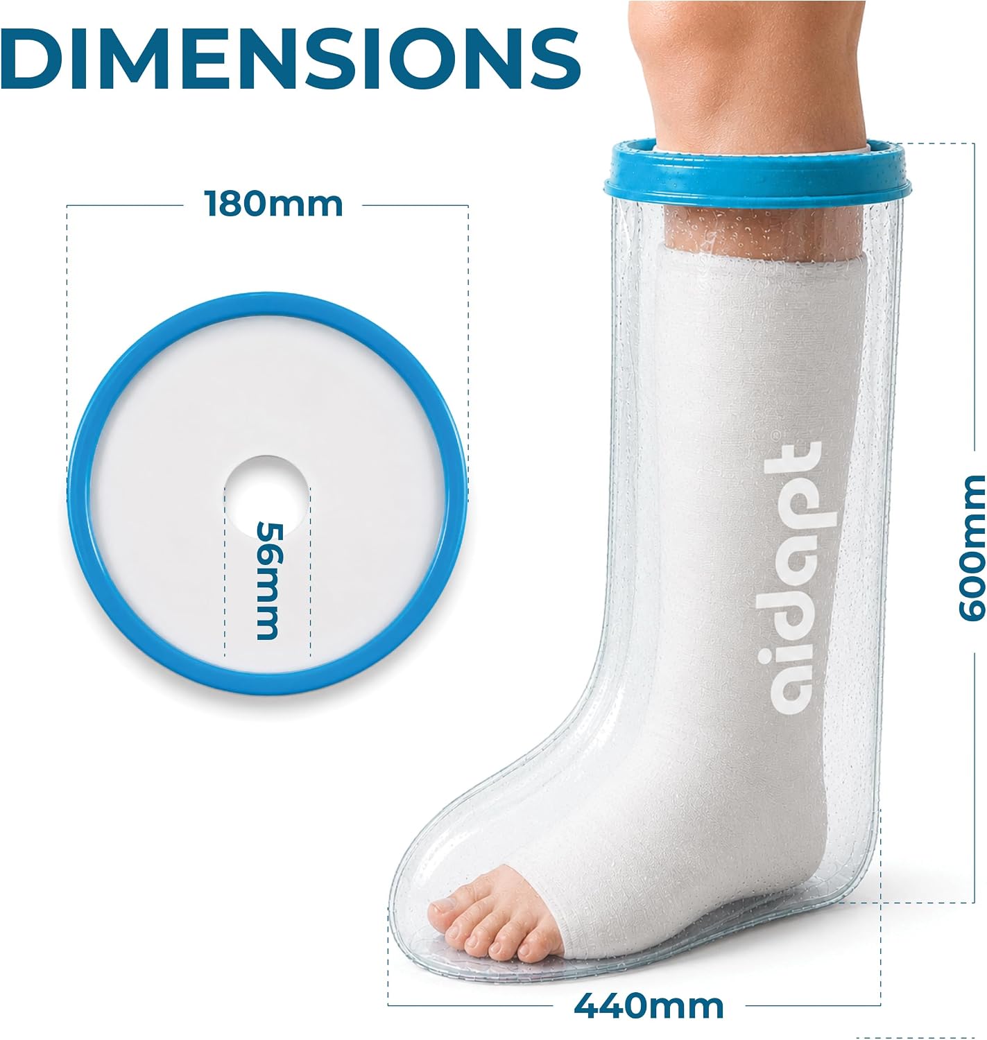 Aidapt Adult Waterproof Short Leg Protector for Casts & Dressings - VM201S