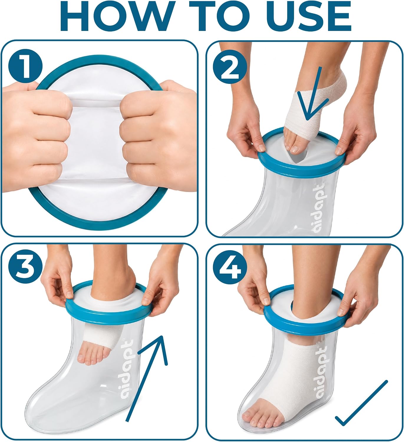 Aidapt Adult Waterproof Foot Protector for Casts & Dressings - VM201