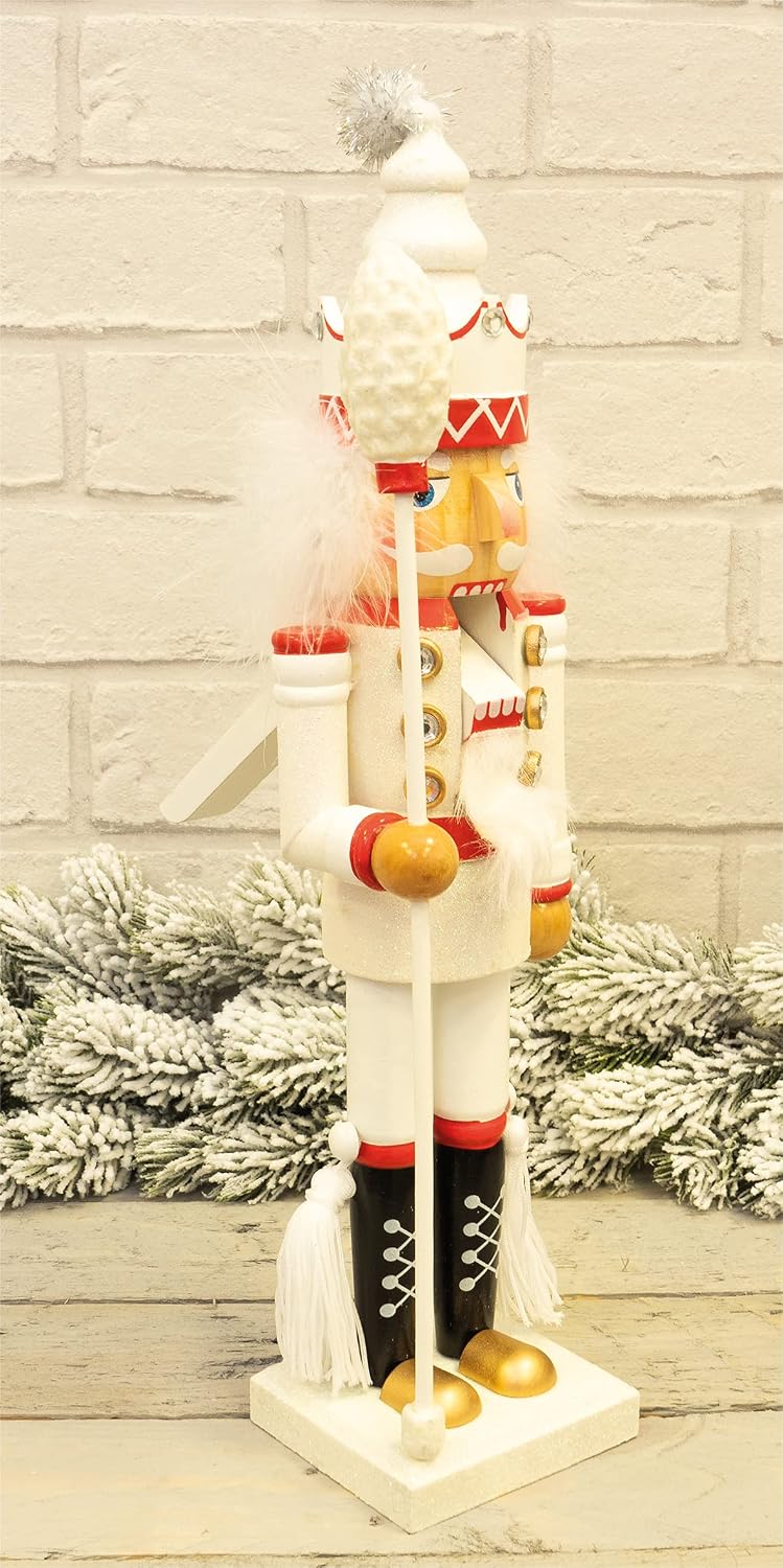 St Helens Home & Garden Nutcracker with Staff Christmas Decoration 40cm - GH981C
