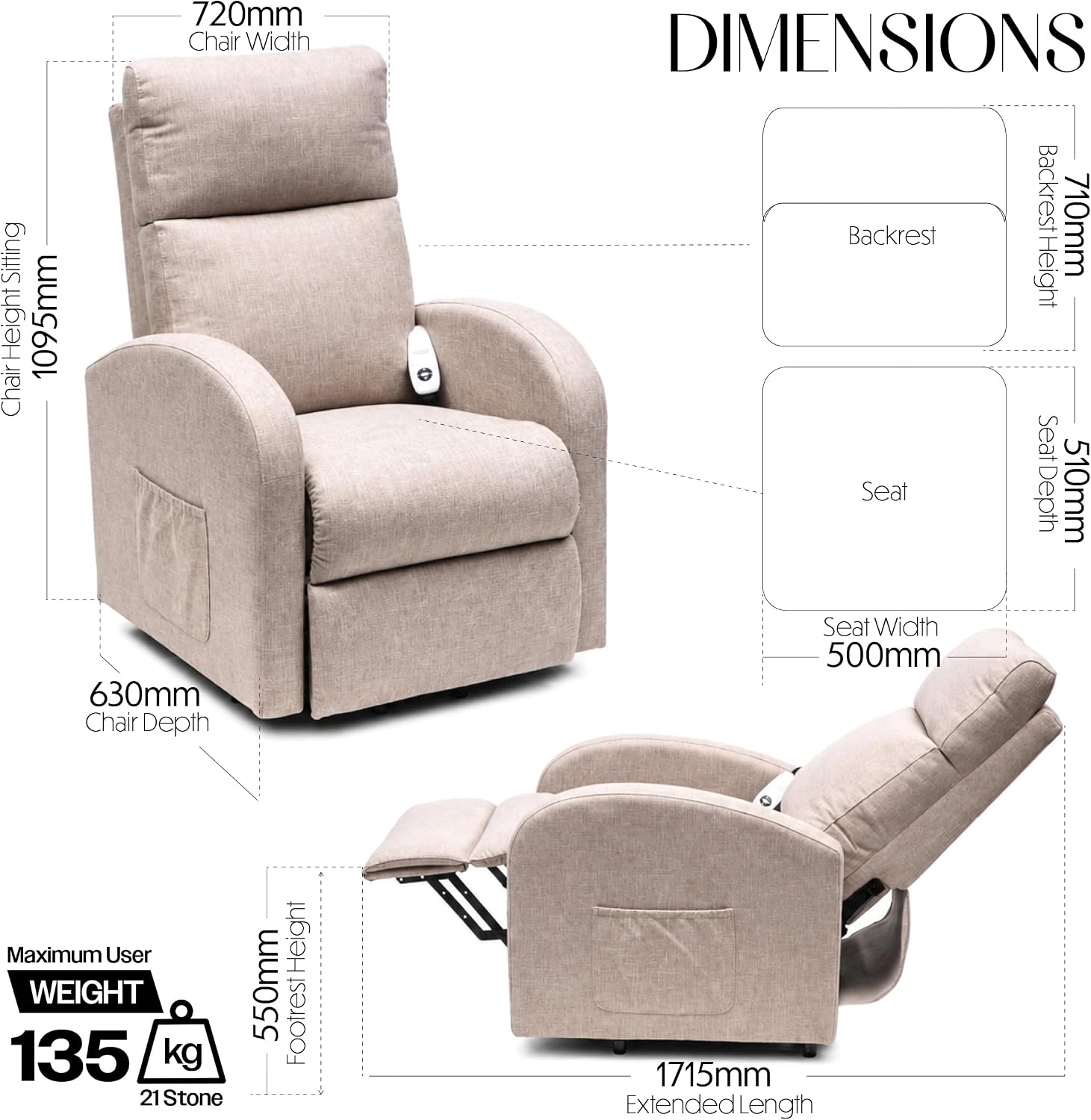 Cansfield Rise and Recliner Chair