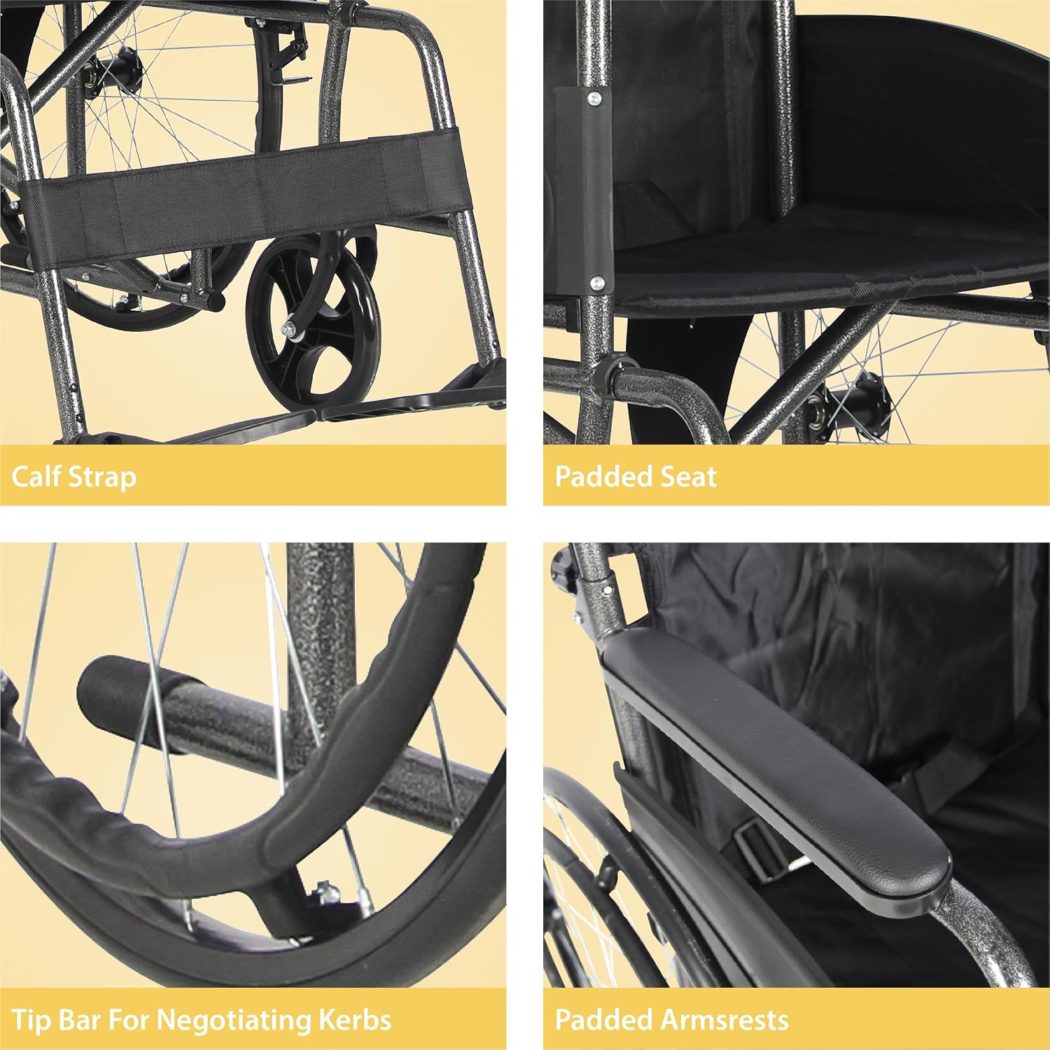 Deluxe Self-Propelled Transit Chair - VA163HAM