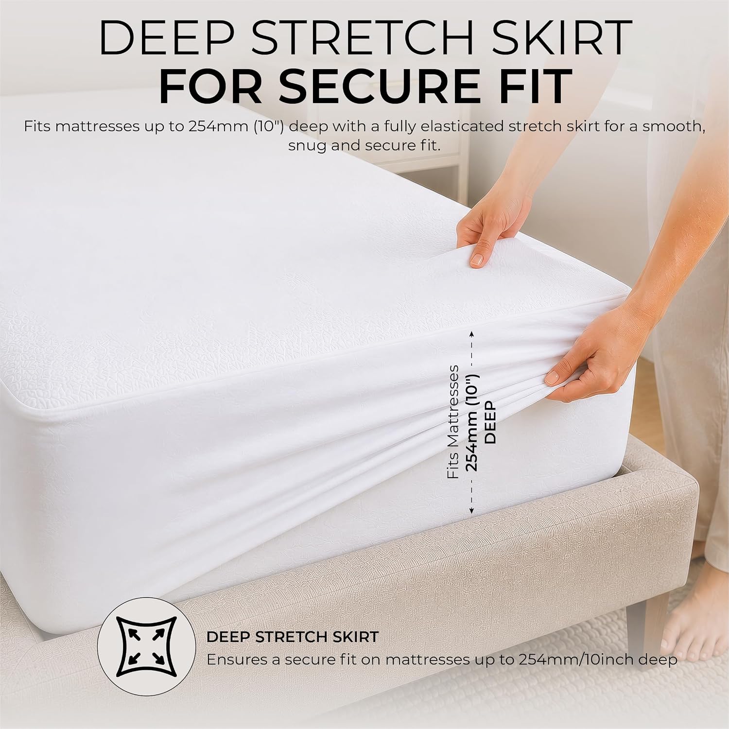 Aidapt Washable Rustle Free Single Bed Mattress Protector - VM850