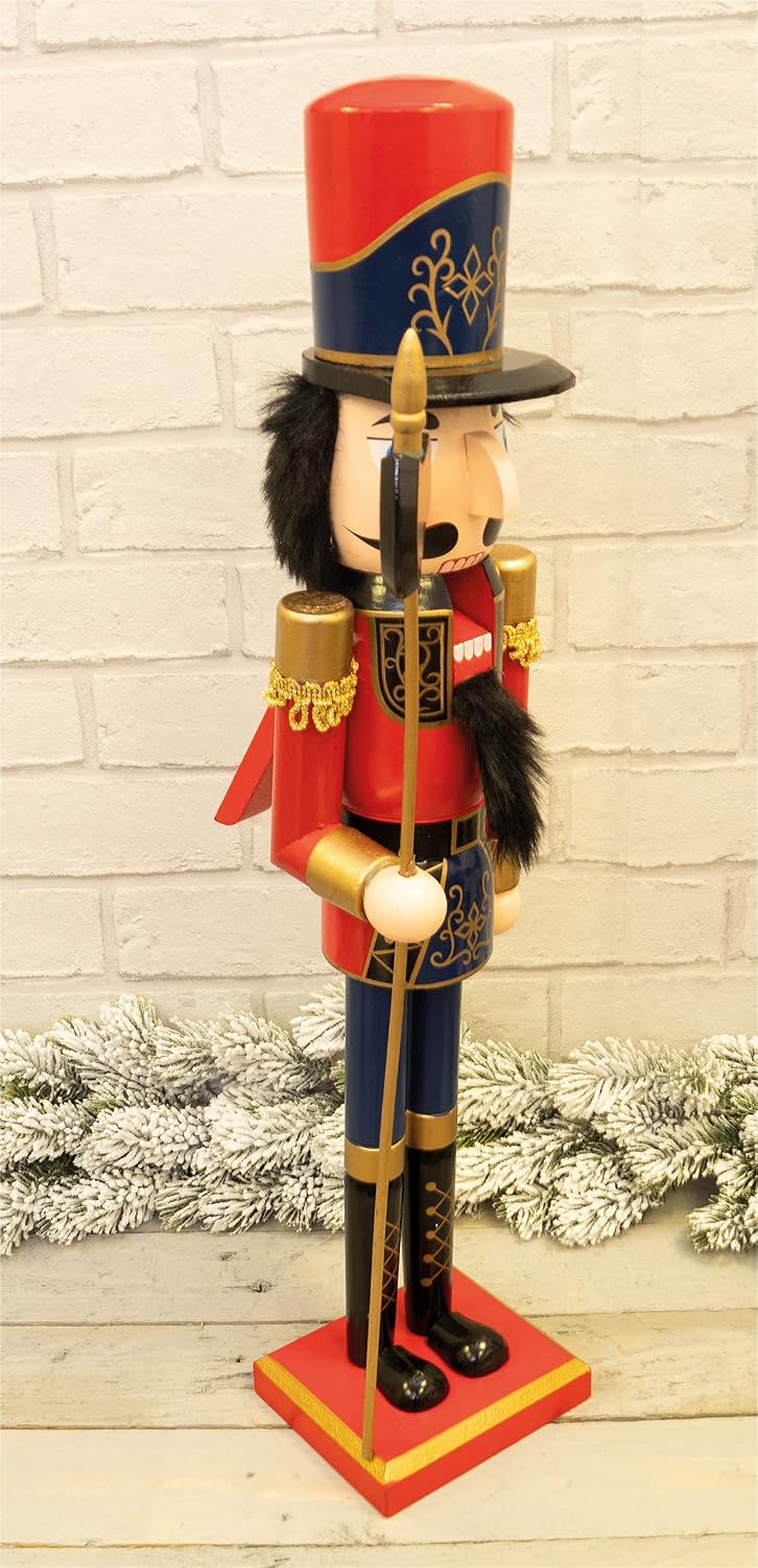 St Helens Home & Garden Nutcracker With Sceptre Christmas Decoration 60cm - GH982D