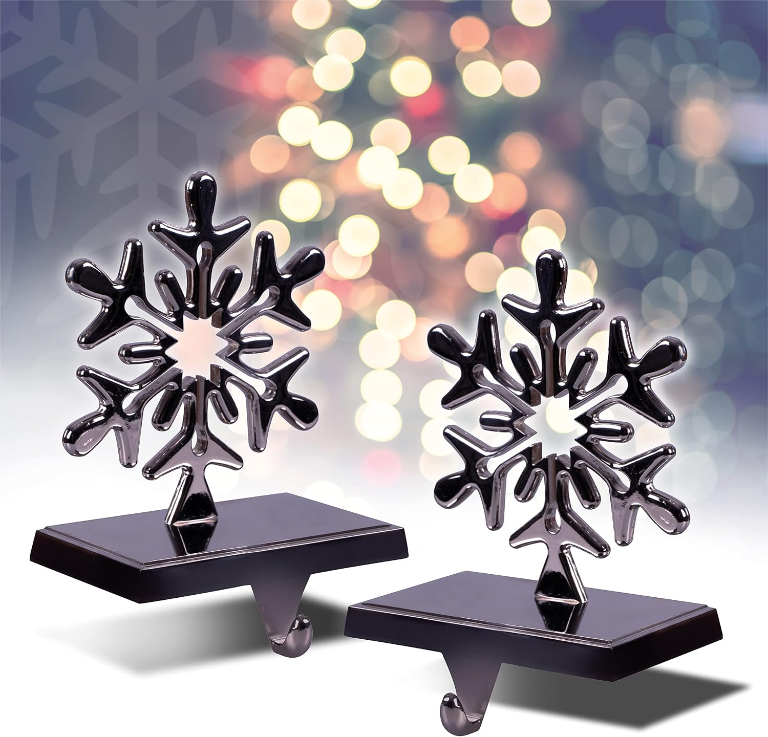 St Helens Home & Garden Christmas Stocking Holders Snowflake Set of 2 - GH9054