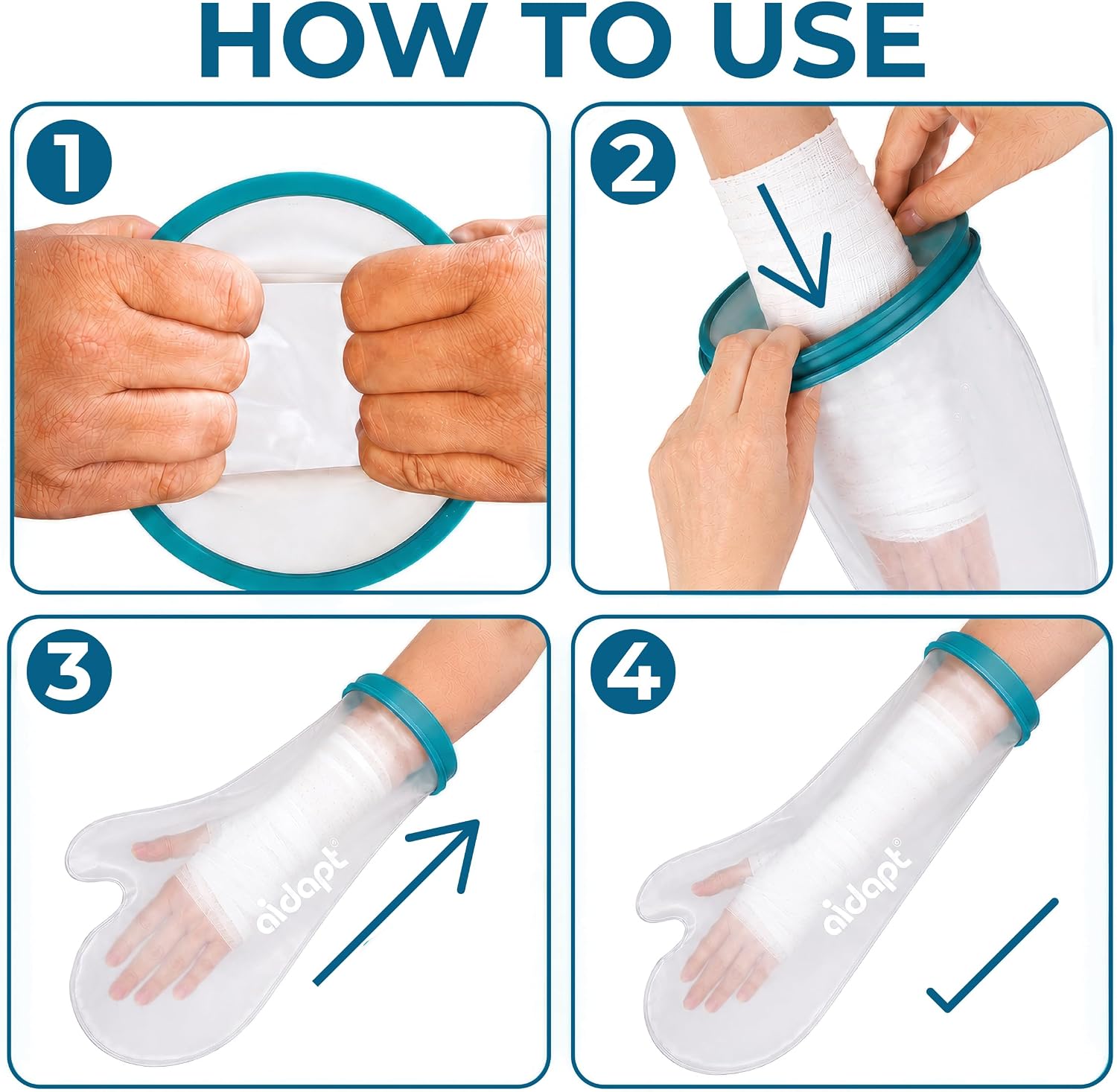 Aidapt Adult Waterproof Arm Protector for Casts & Dressings - VM200S