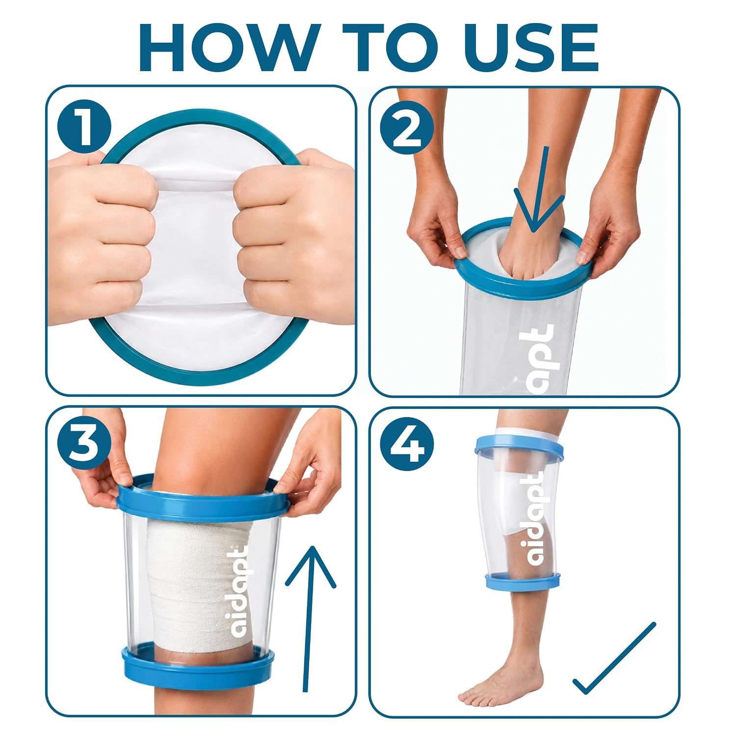 Waterproof Cast and Bandage Protector for use whilst Showering/Bathing