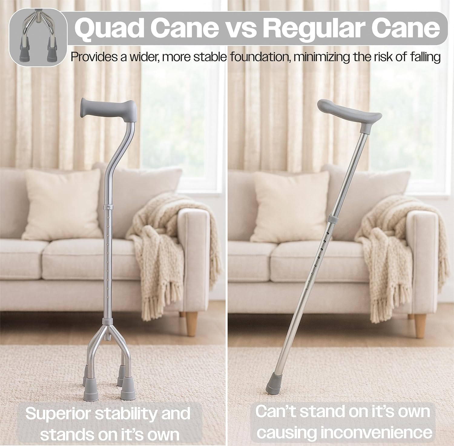 Small Base Quad Cane - VP159AA