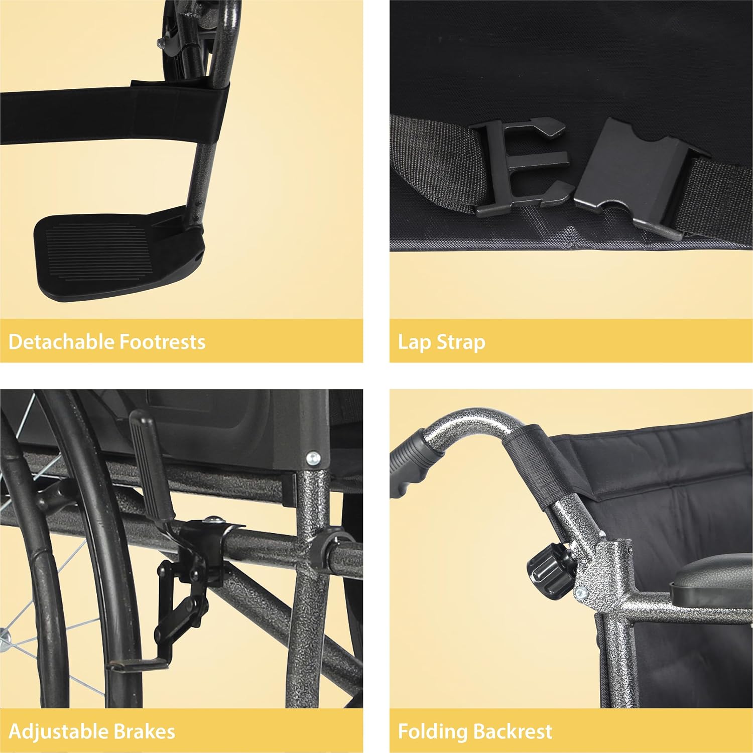 Deluxe Self-Propelled Transit Chair - VA163HAM