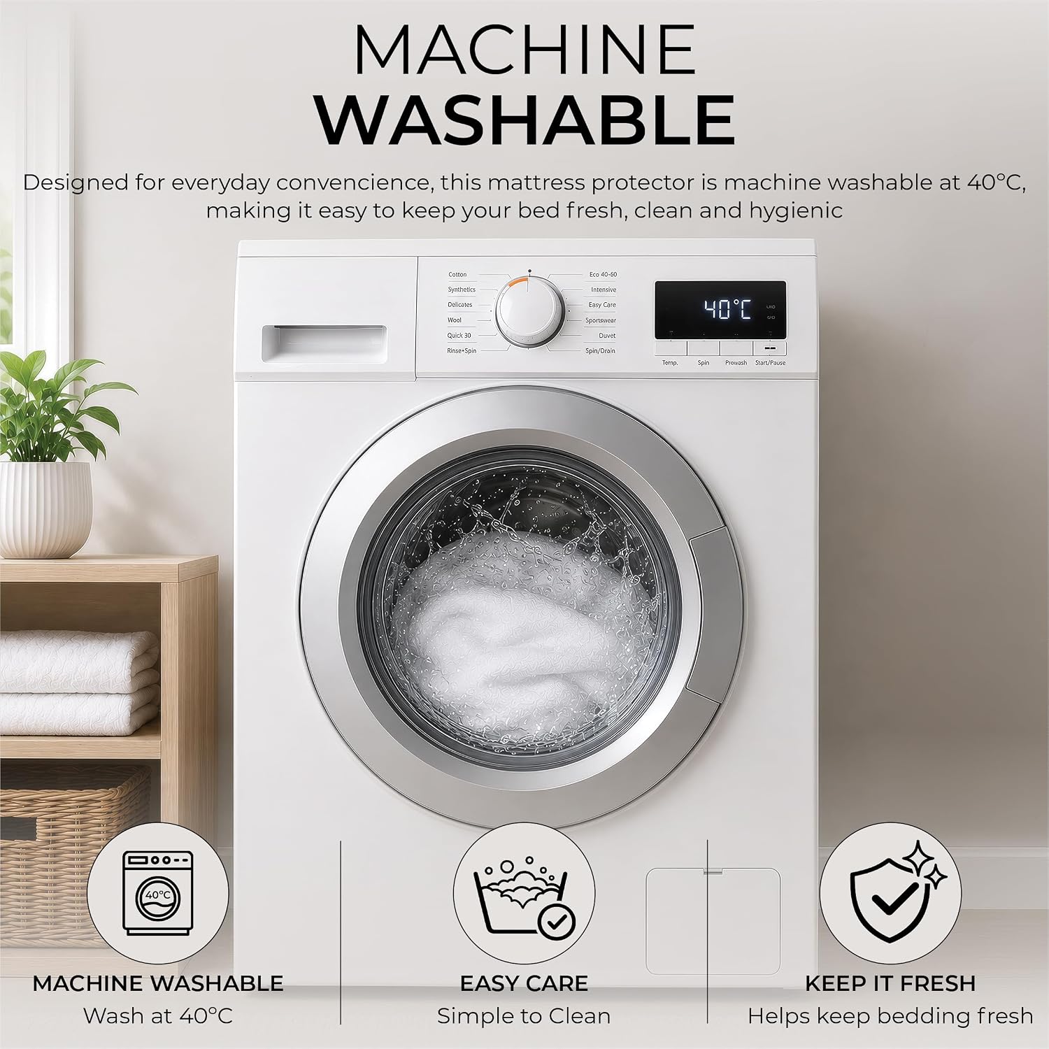Aidapt Washable Rustle Free Single Bed Mattress Protector - VM850
