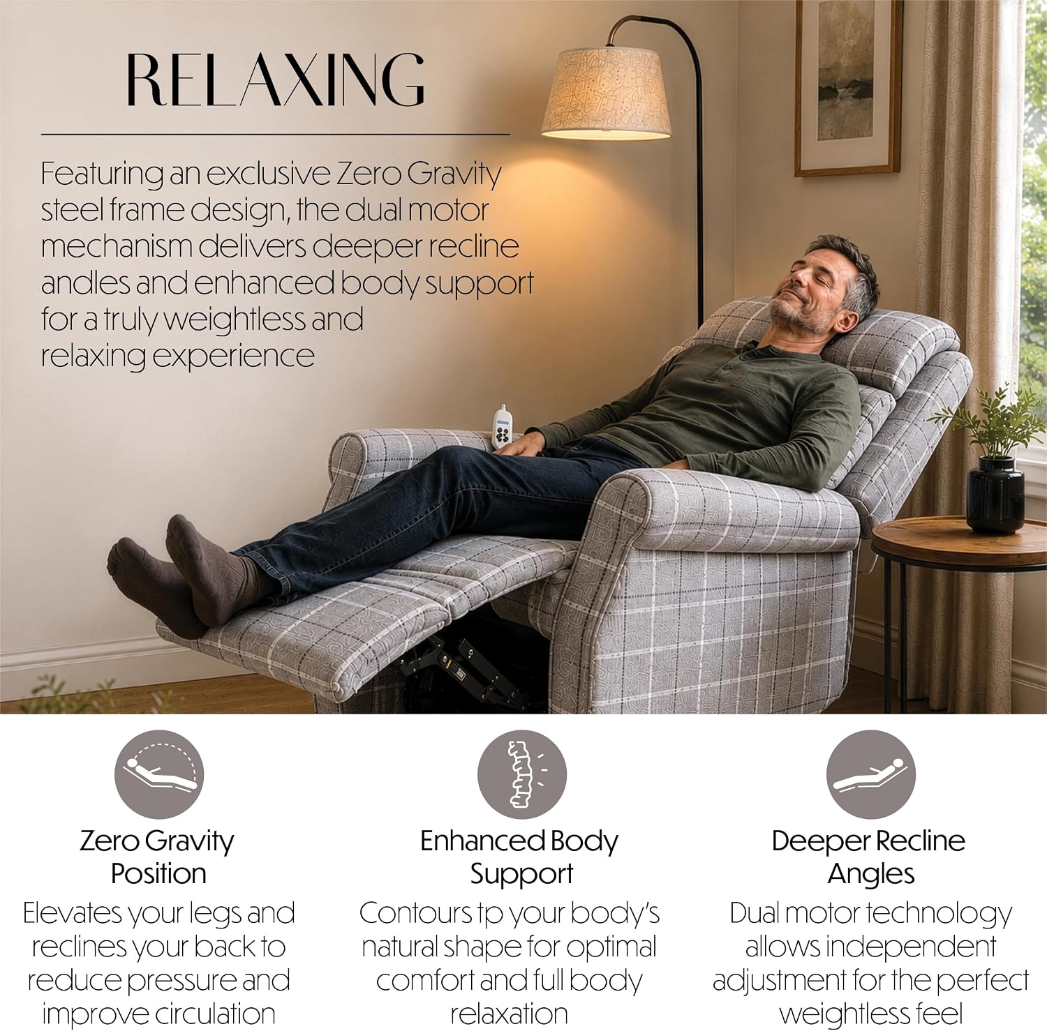 The Broadway Dual Motor Rise and Recline Chair