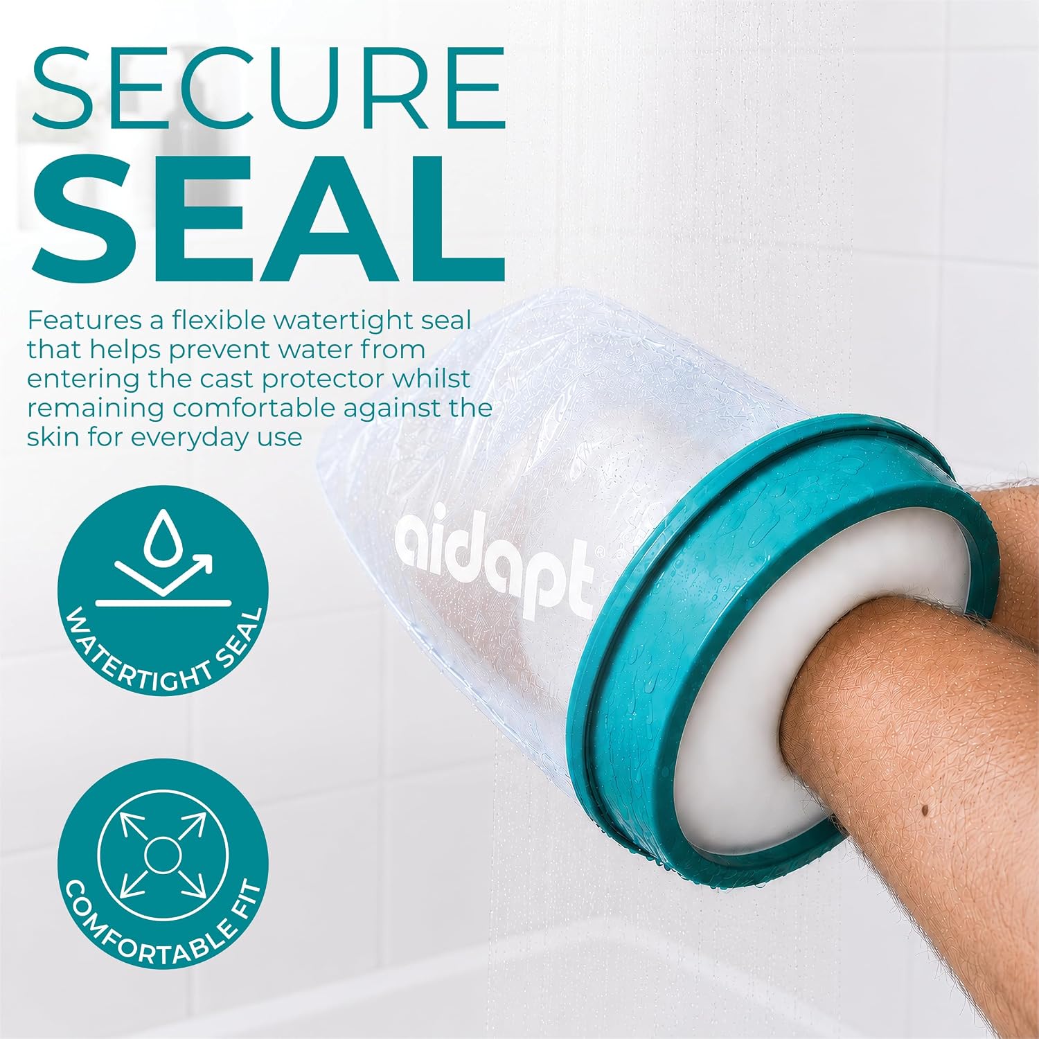 Aidapt Adult Waterproof Wide Short Arm Protector for Casts - VM200SW