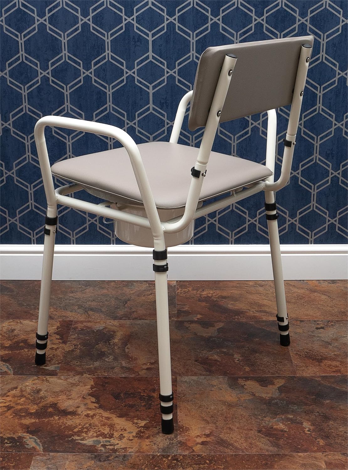 Aidapt Height Adjustable Stacking Commode Chair Flat Pack - VR161G
