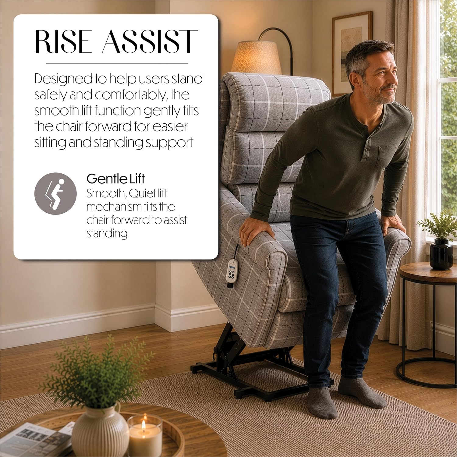 The Broadway Dual Motor Rise and Recline Chair