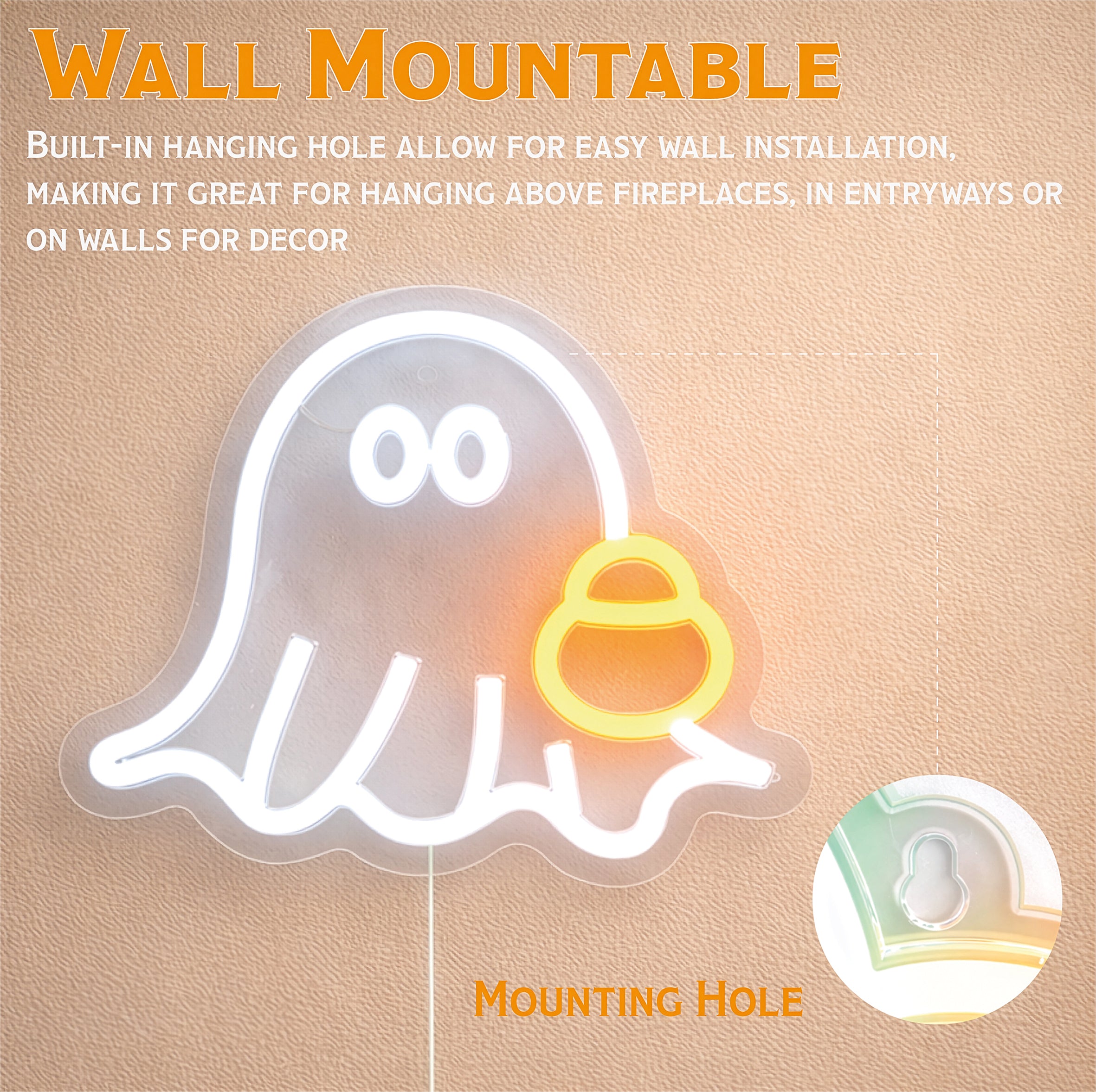 Fxlab Ghost Silhouette Neon Light Indoor USB Decoration