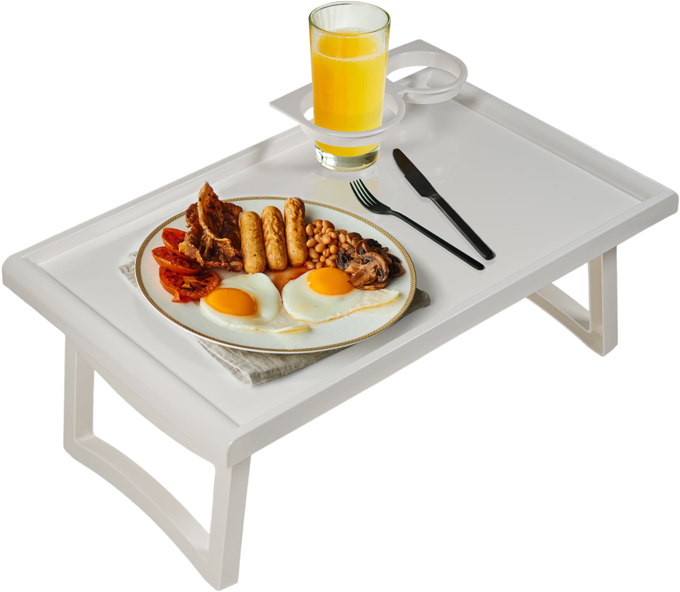 Folding Bed Tray Table with Accessory Holders - VM938G