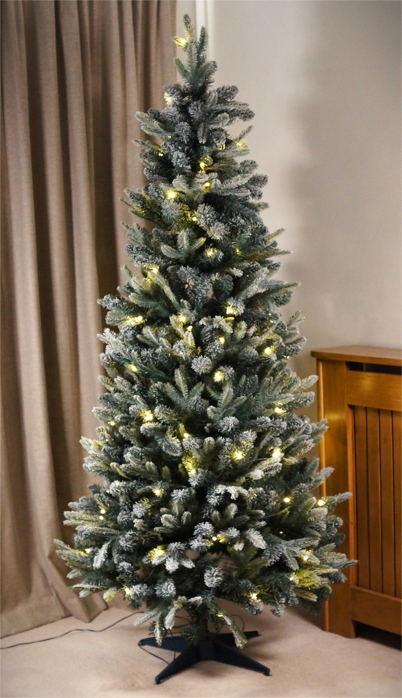Xmas Haus Pop-Up Pine Effect Pre Lit Christmas Tree with Timer Power Supply