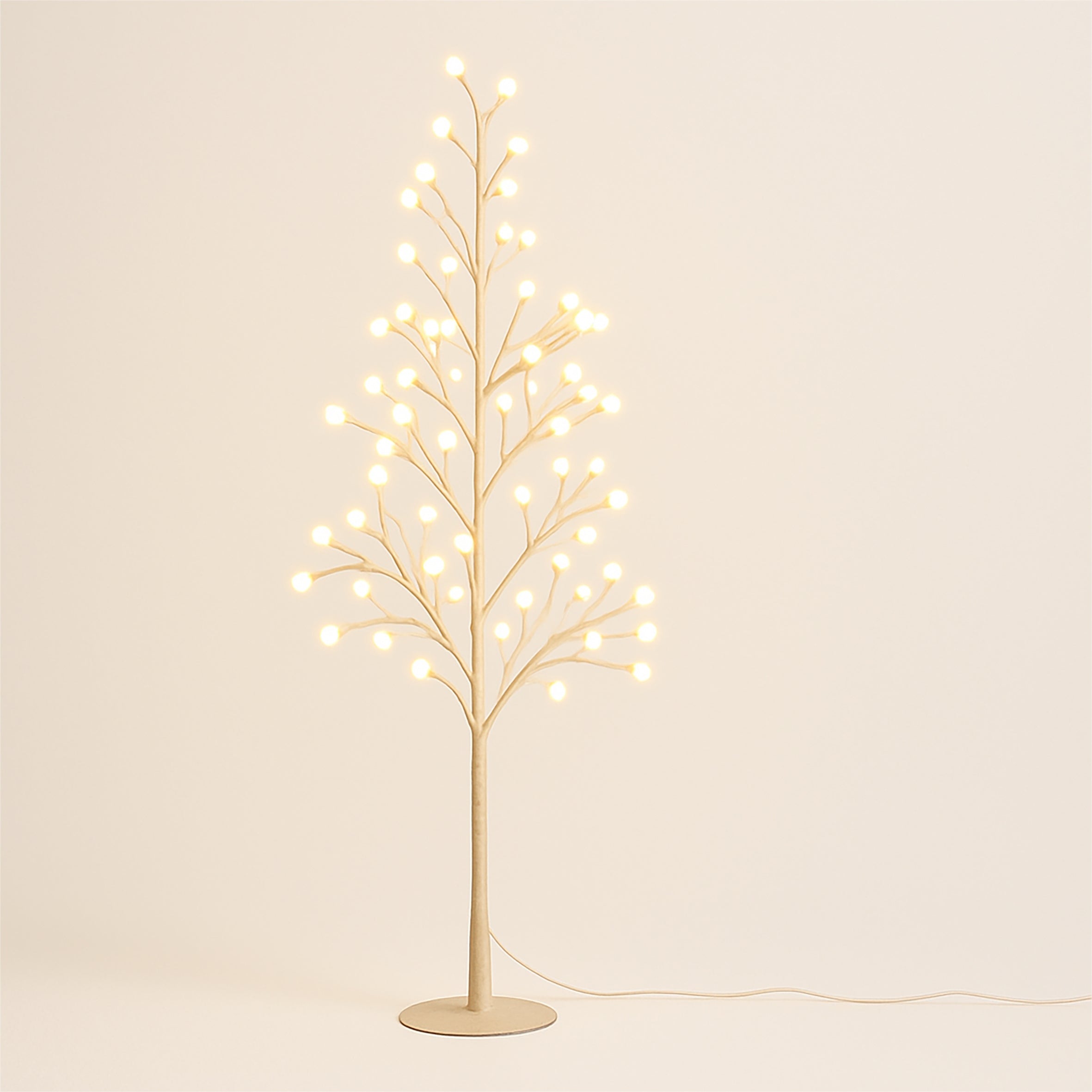 Xmas Haus Pre-Lit Birch-Style Tree with Ball Diffuser LEDs & 8 Lighting Modes â€“ Available in 5 Sizes