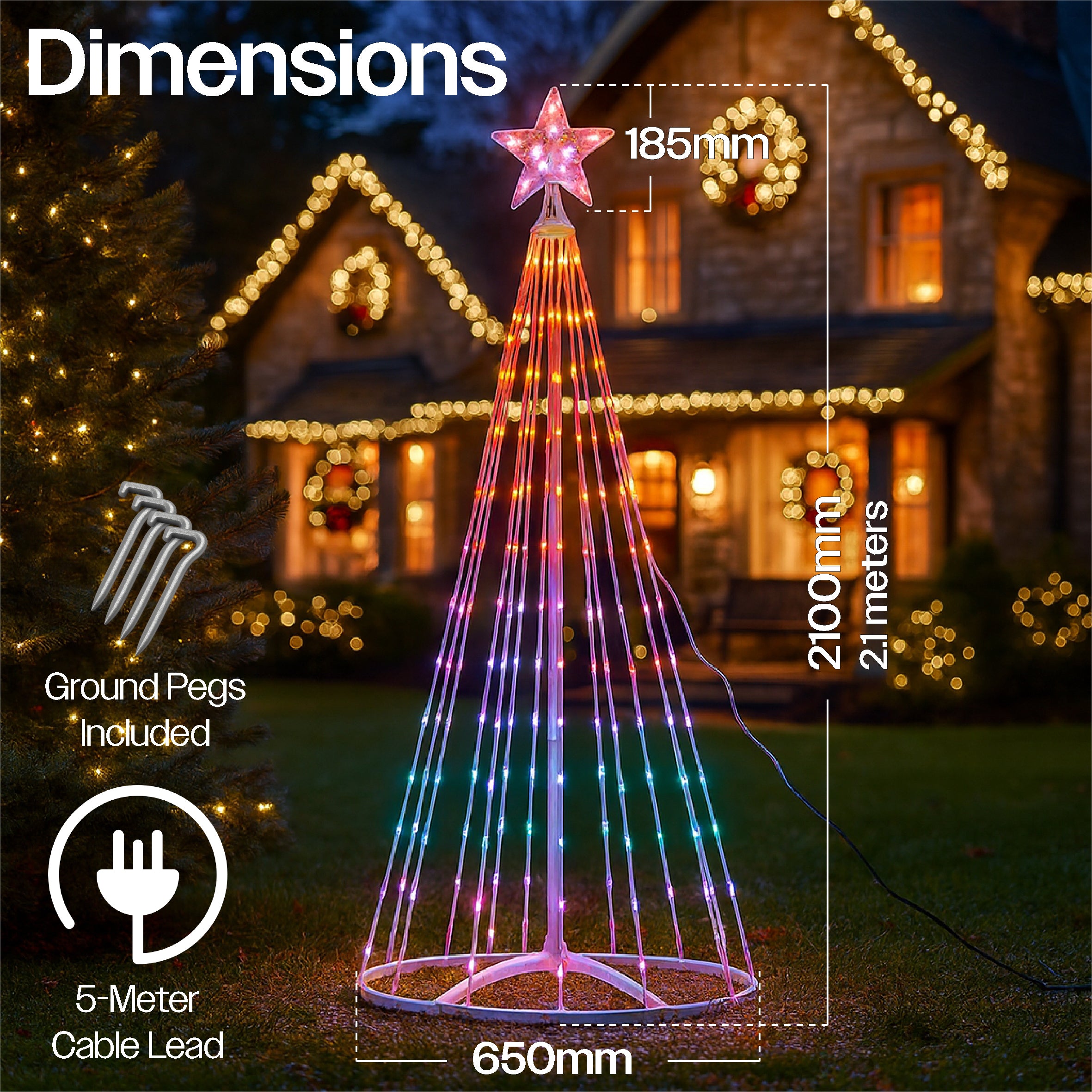 Xmas Haus RGB LED Festive Christmas Star Tree Light