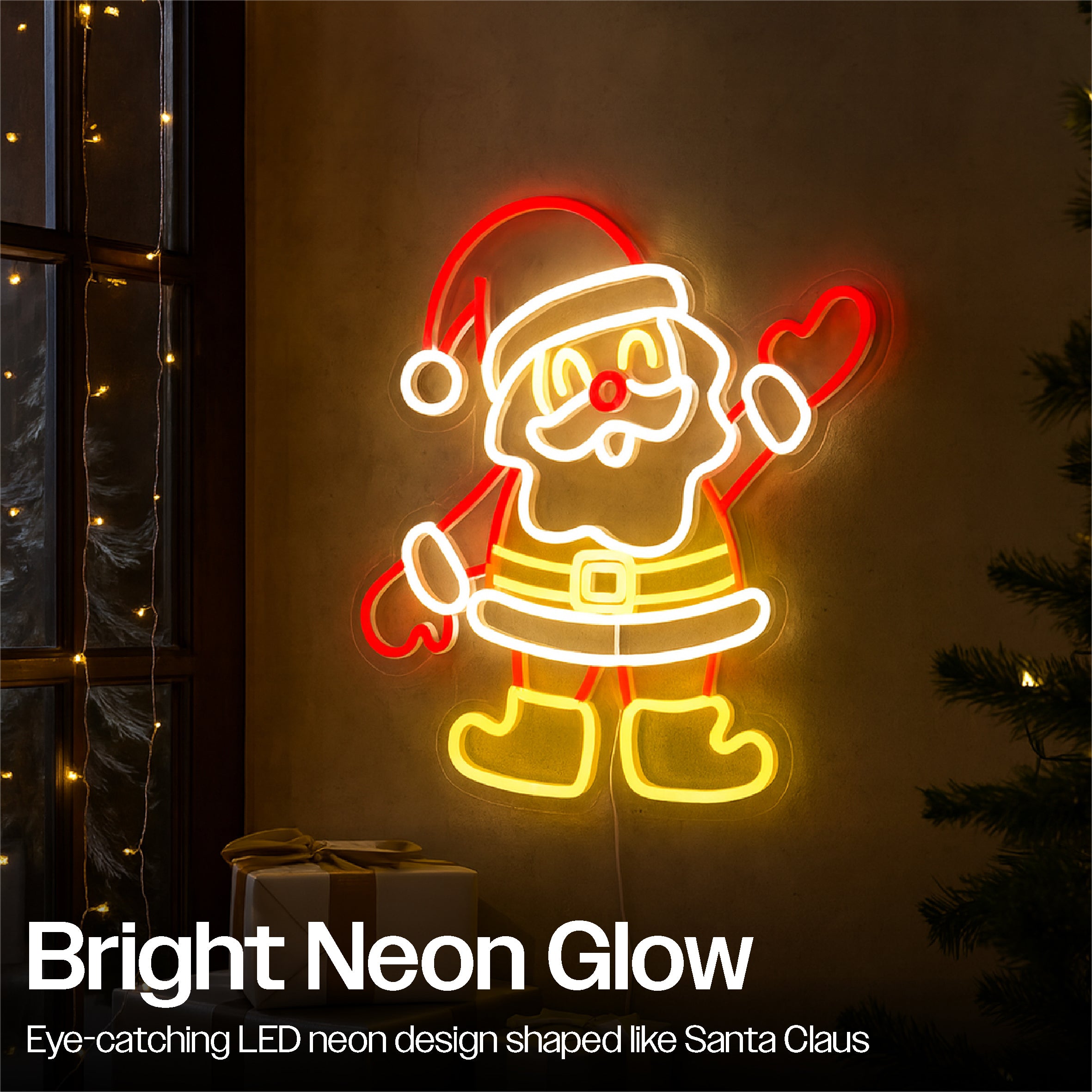 Xmas Haus Silhouette Neon Light USB LED Christmas Decoration