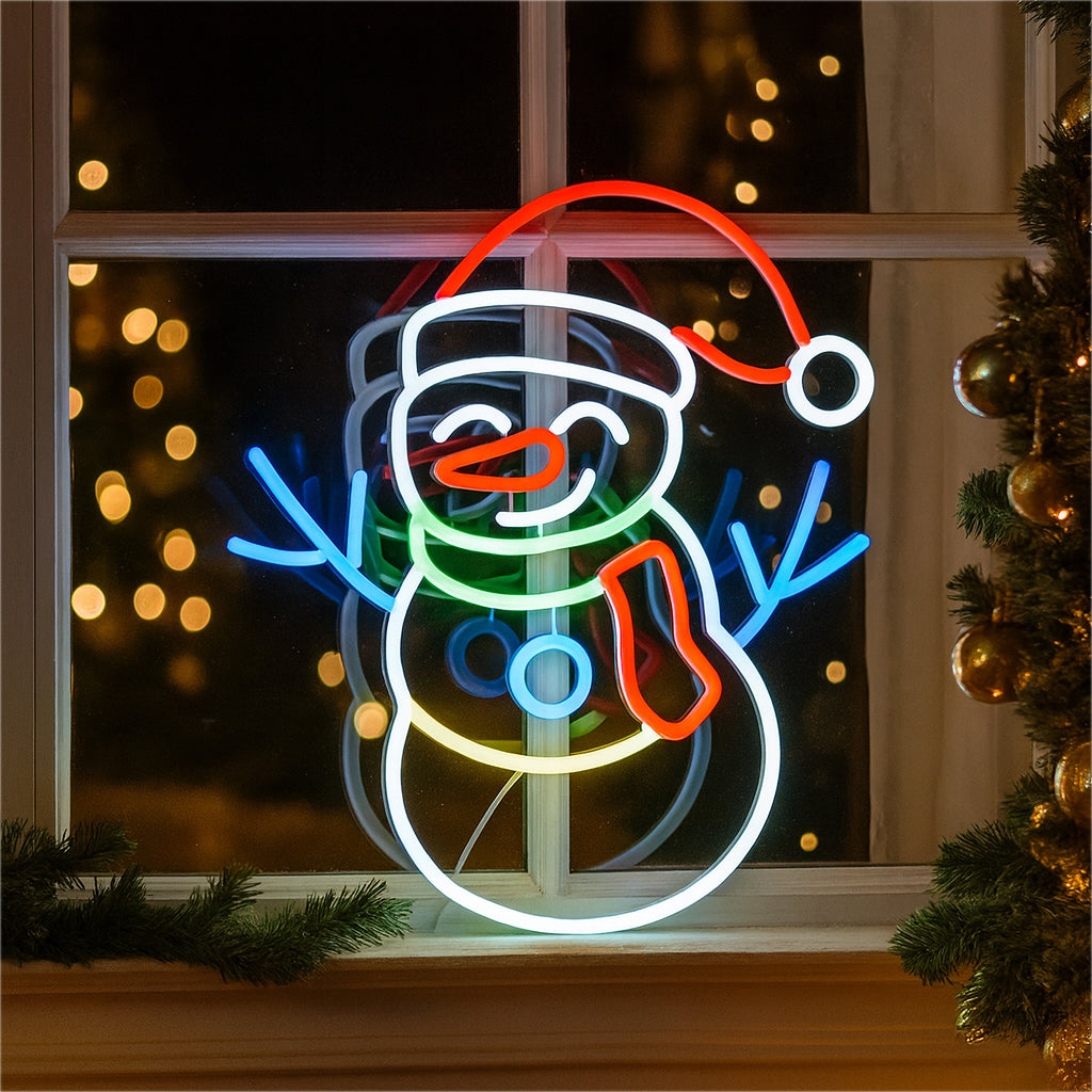 Xmas Haus Silhouette Neon Light USB LED Christmas Decoration
