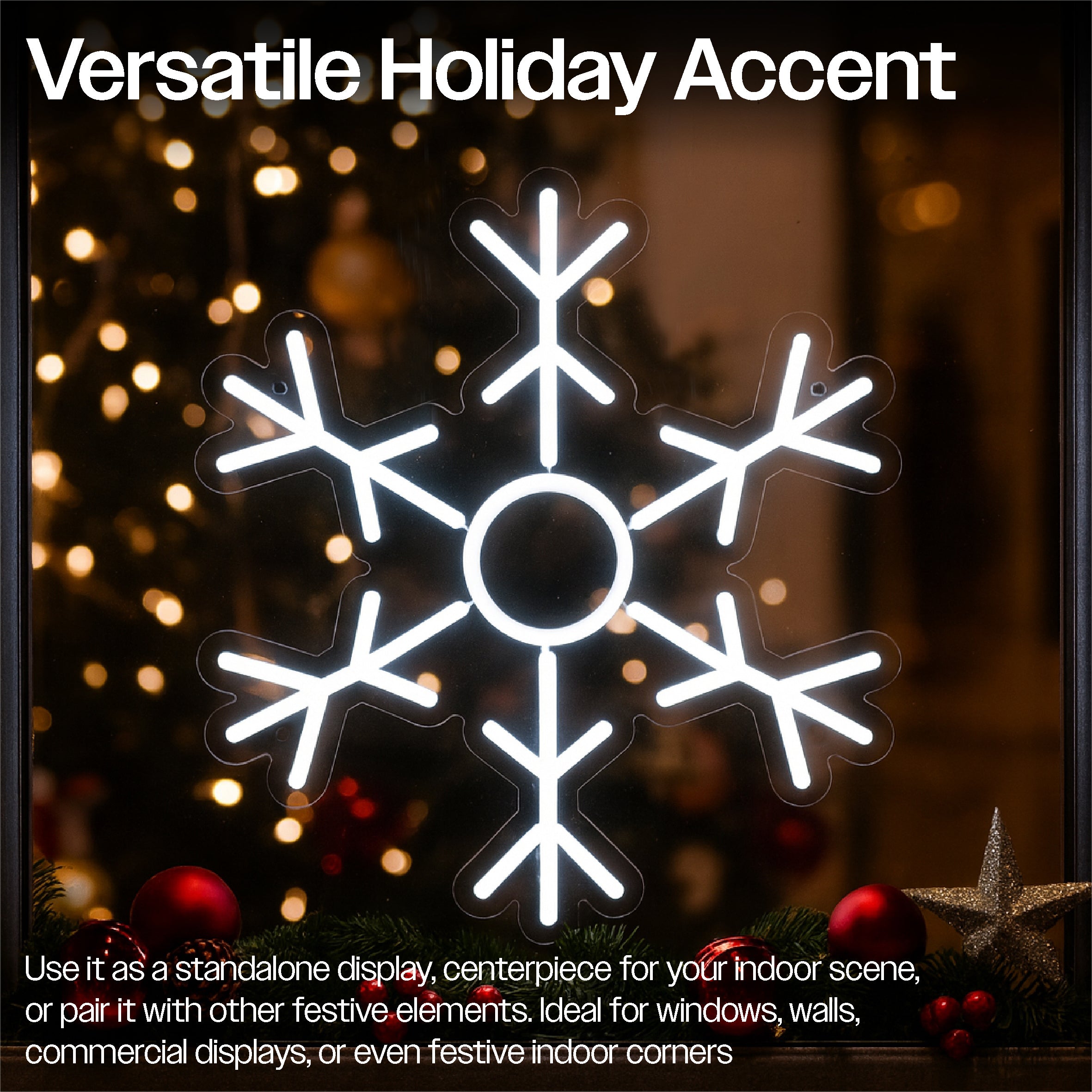 Xmas Haus Silhouette Neon Light USB LED Christmas Decoration