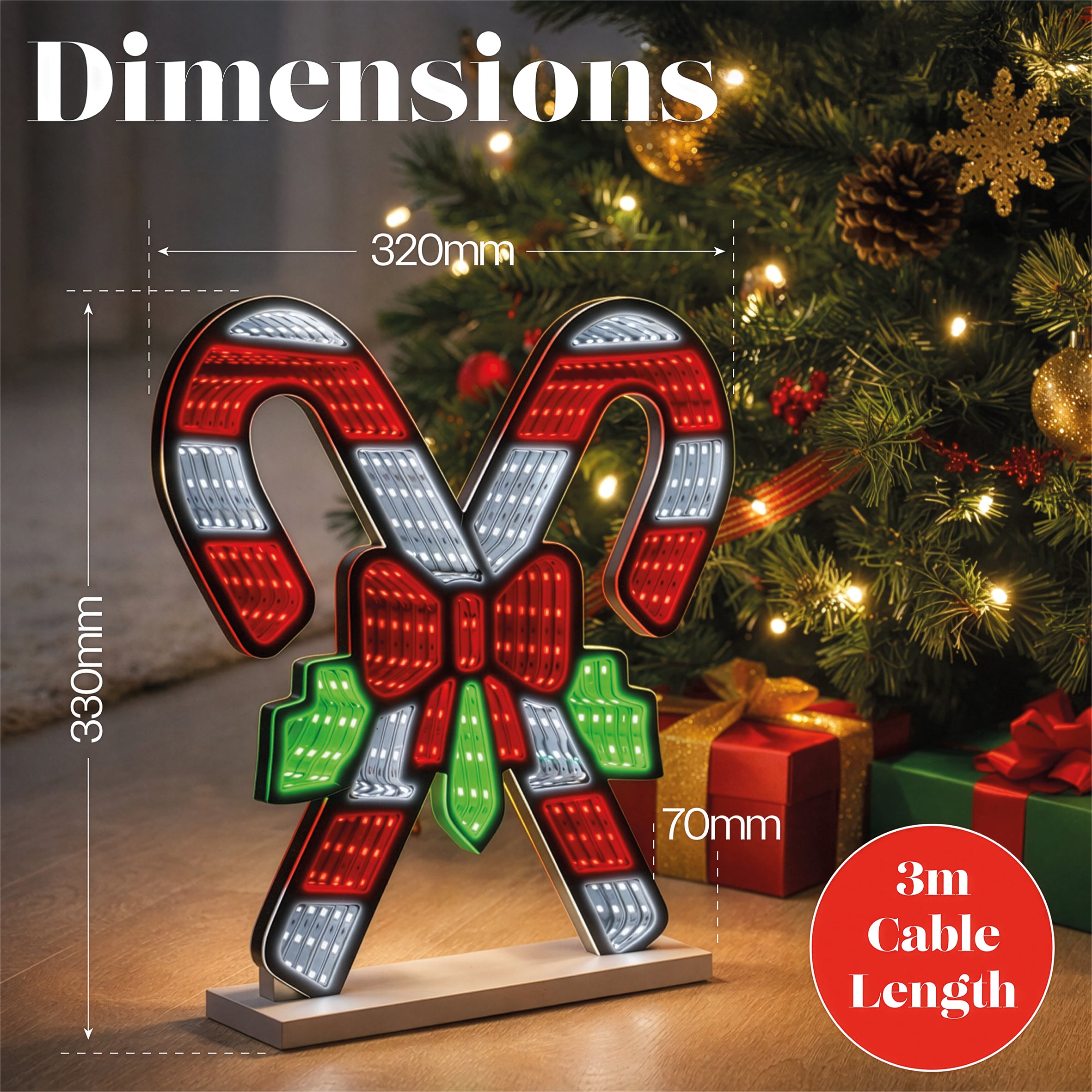 Xmas Haus LED Infinity Light Candy Stick Indoor Decoration