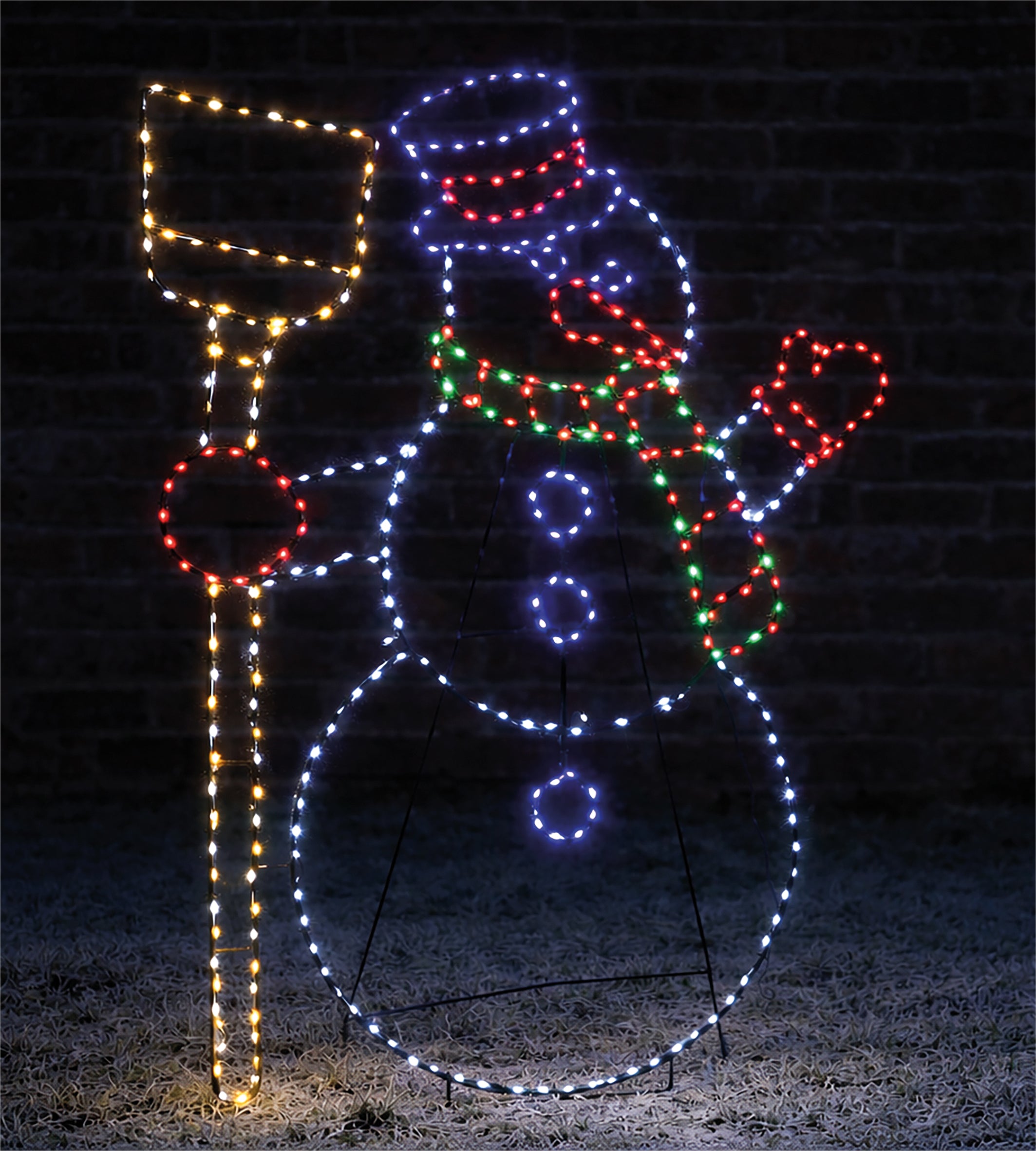 Xmas Haus Multicolour LED Snowman Outdoor Decoration Flash Bulbs and Timer