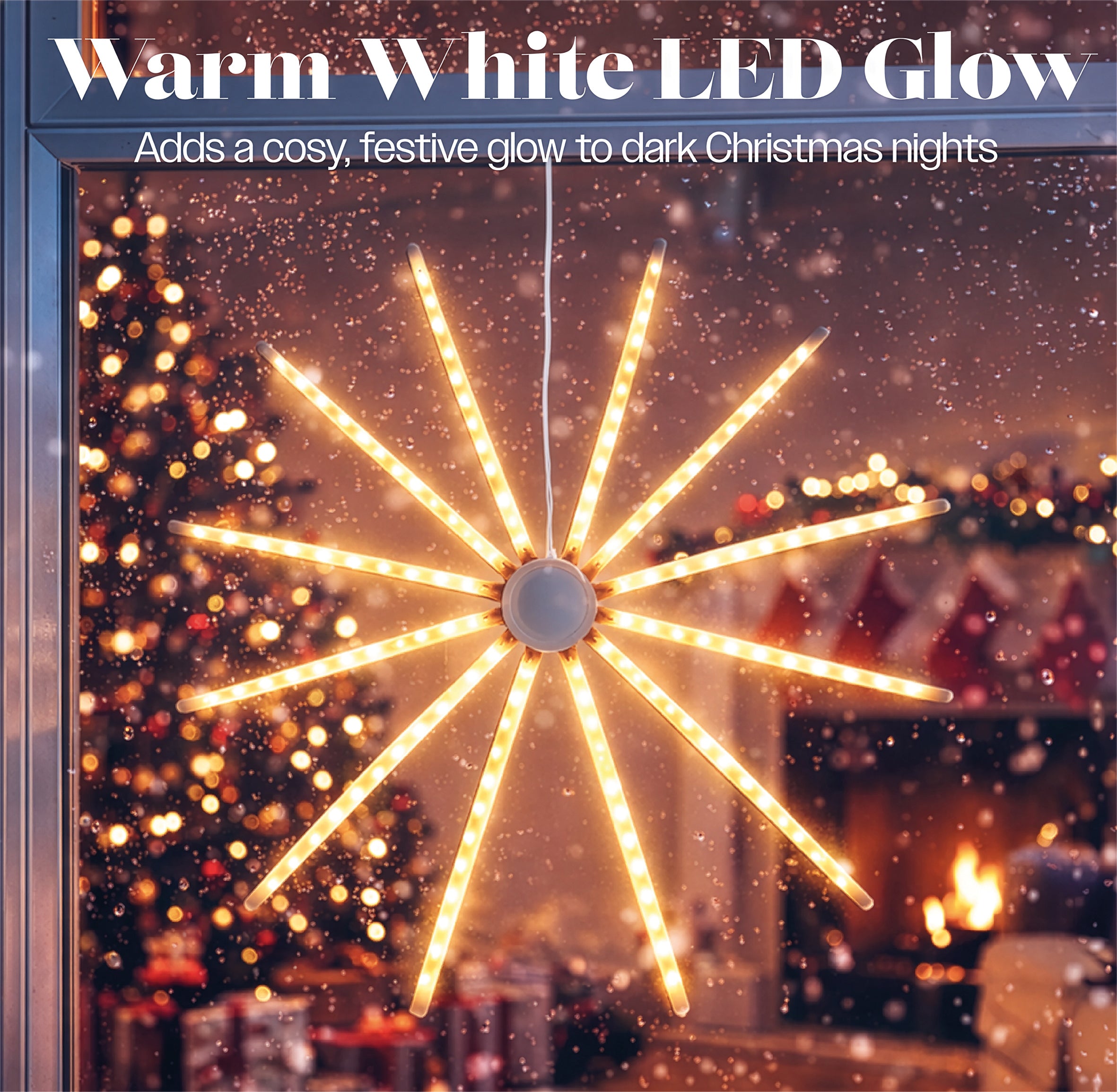 Xmas Haus Warm White Meteor Hanging Windmill Light Indoor Decoration with Timer