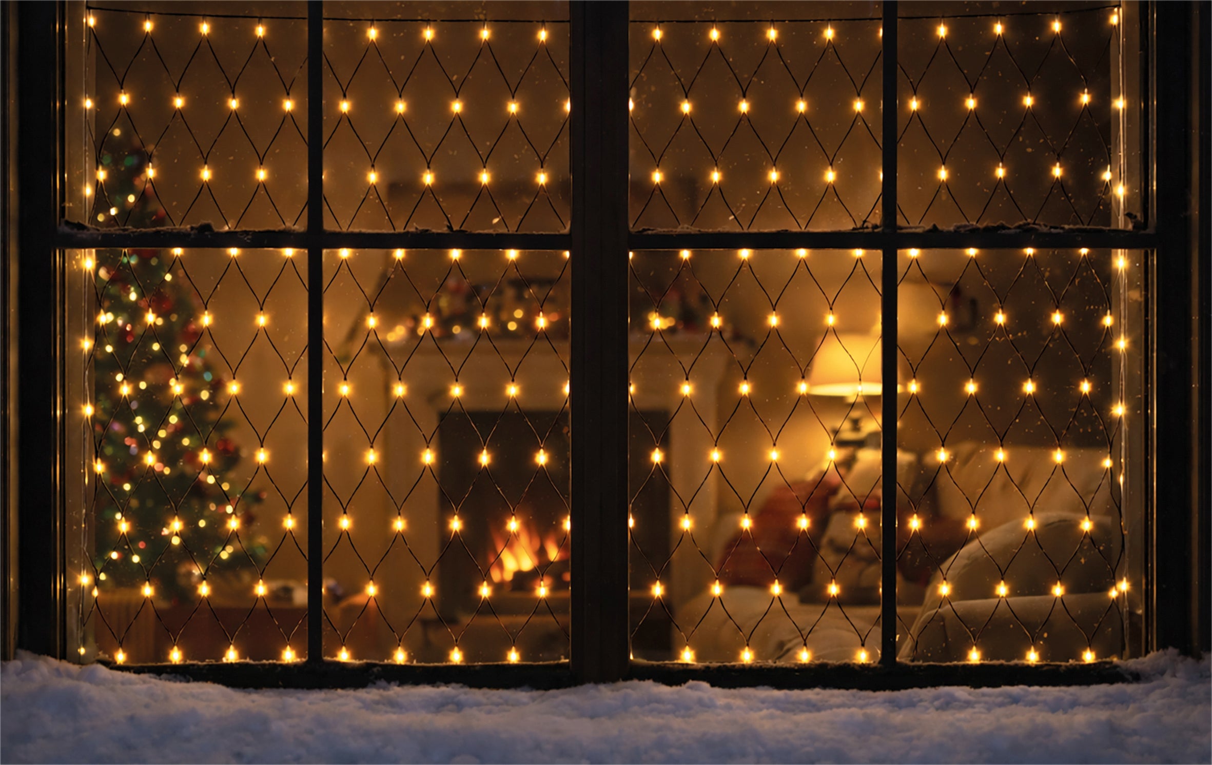 Xmas Haus Warm White LED Net Light 3x2m Outdoor Decoration Timer