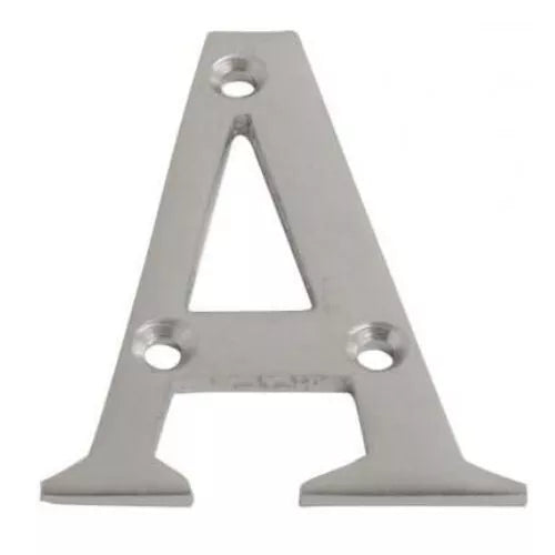 Satin Chrome Door Letter A 65mm – TheBigShip
