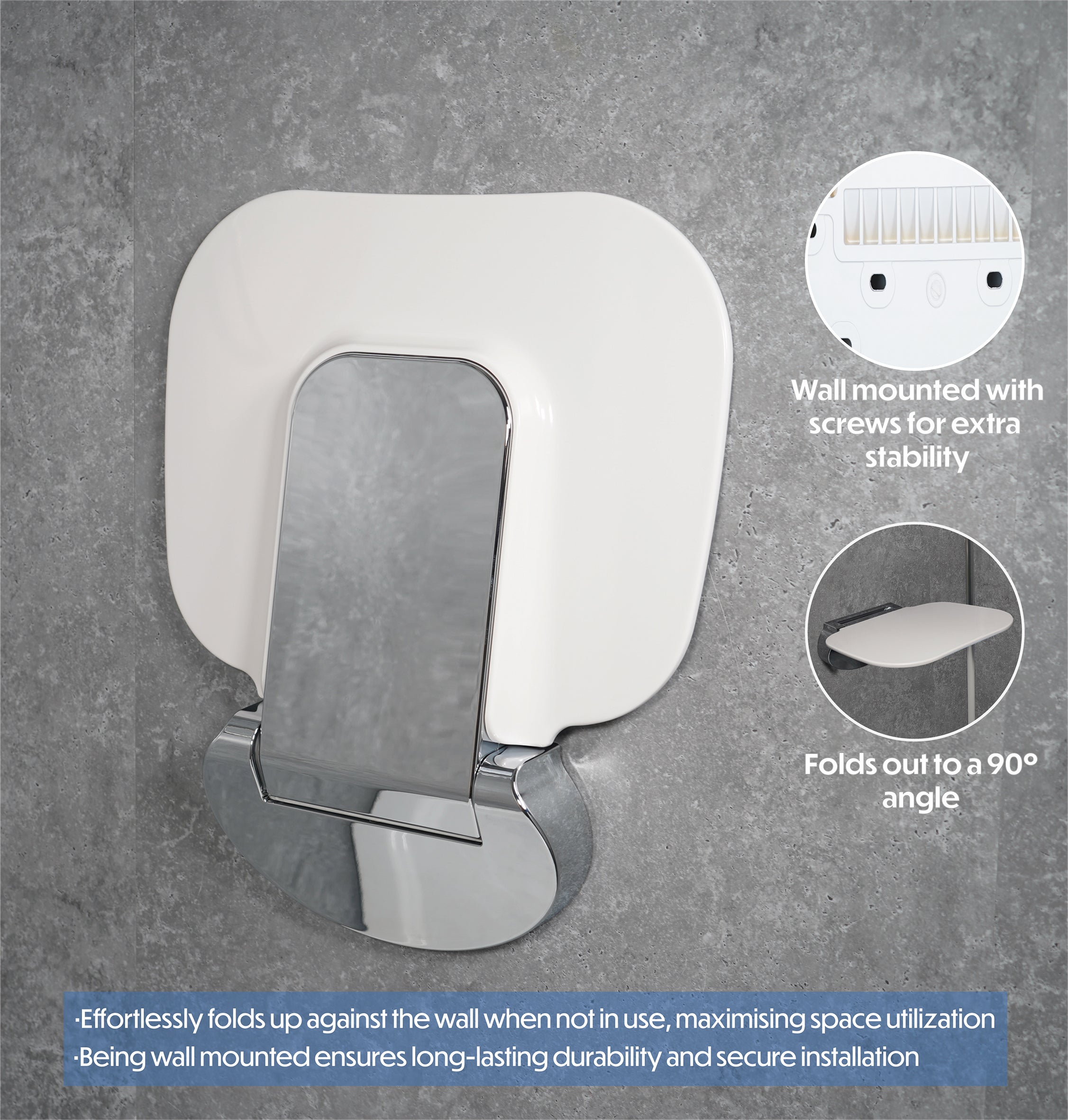 Contemporary Fold Up Shower Seat - VB545A