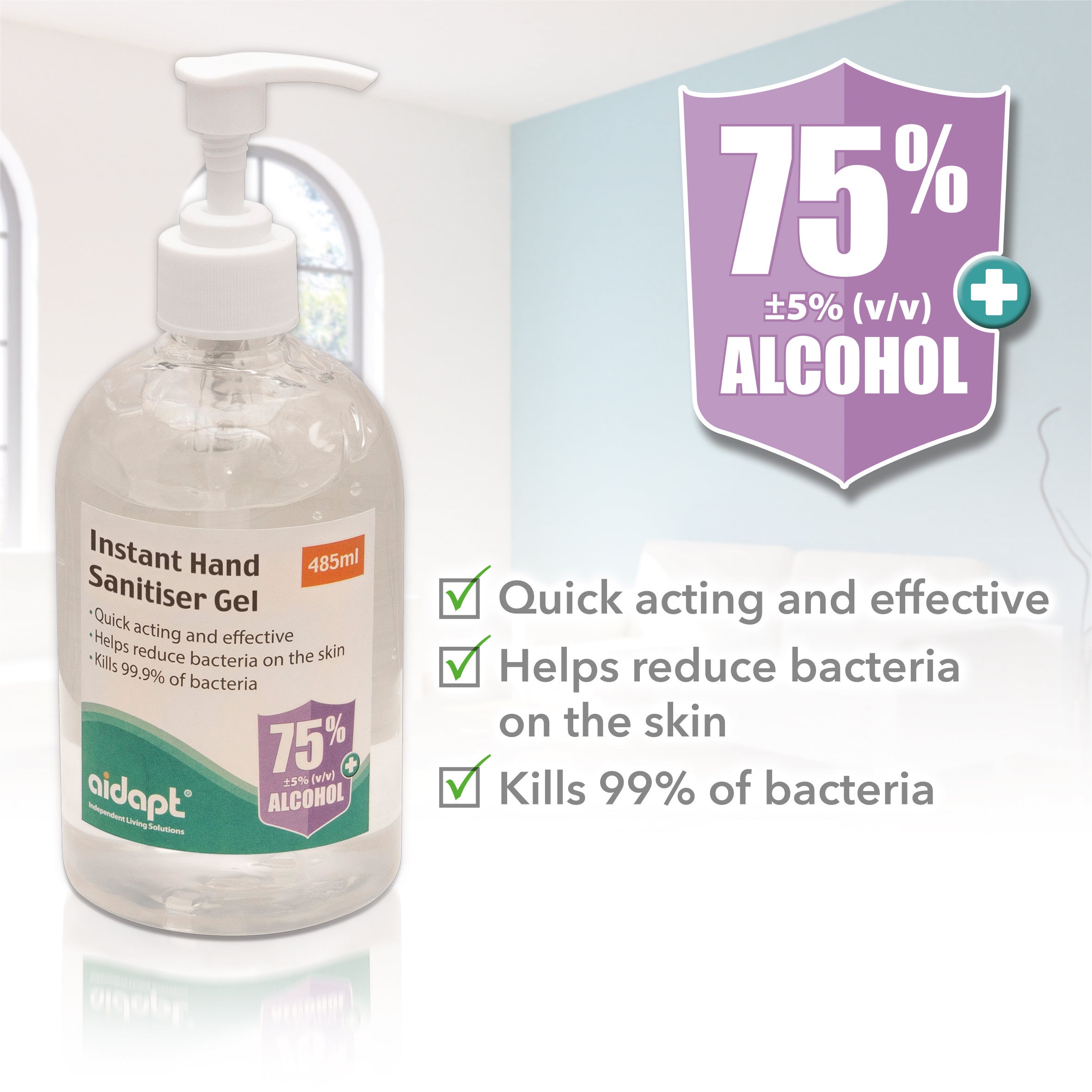 Instant Hand Sanitiser Gel (485ml) - VG301A