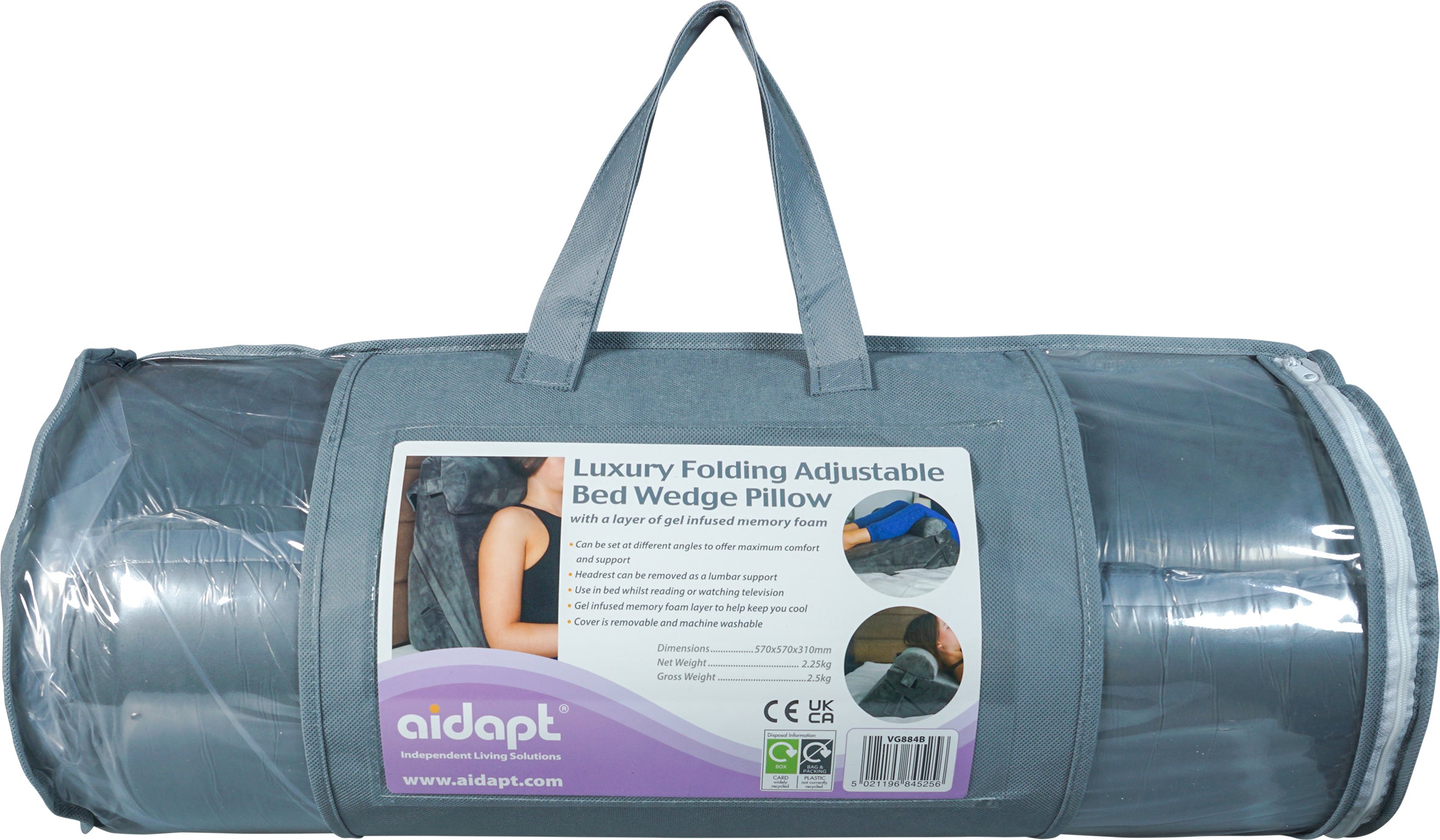 Luxury Folding Adjustable Bed Wedge Pillow - VG884B